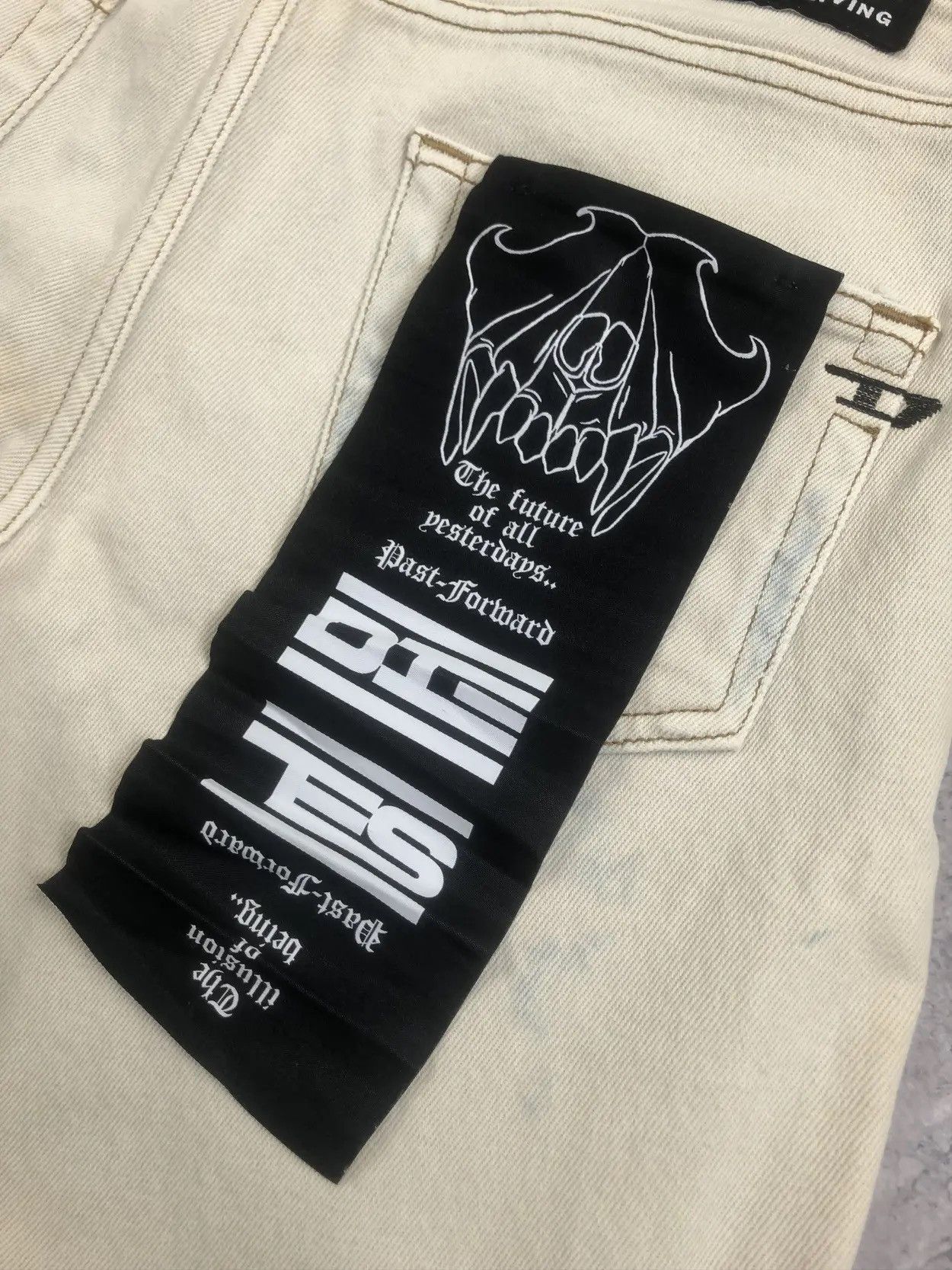 Diesel DIESEL Vintage Big Logo Avantgarde Streetwear Crazy Goth Y2k Size US 29 - 7 Thumbnail