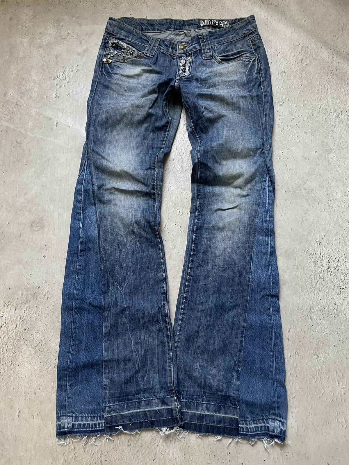 Dolce & Gabbana 2000s eyelet studded bondage holed jeans denim