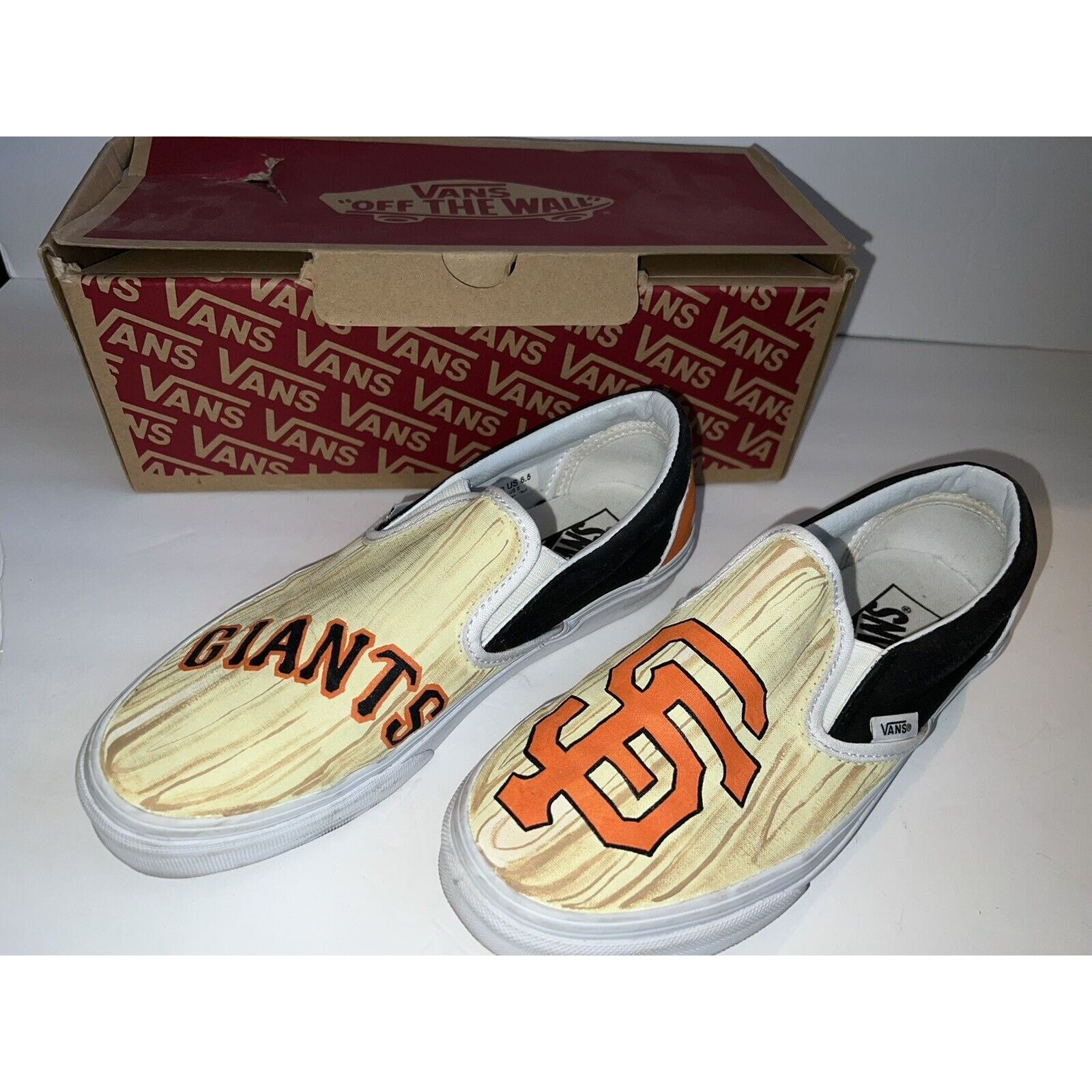 Vans Custom Made San Francisco 49ers Vans Womens Size 8 With Box Size US 8 / IT 38 - 1 Thumbnail
