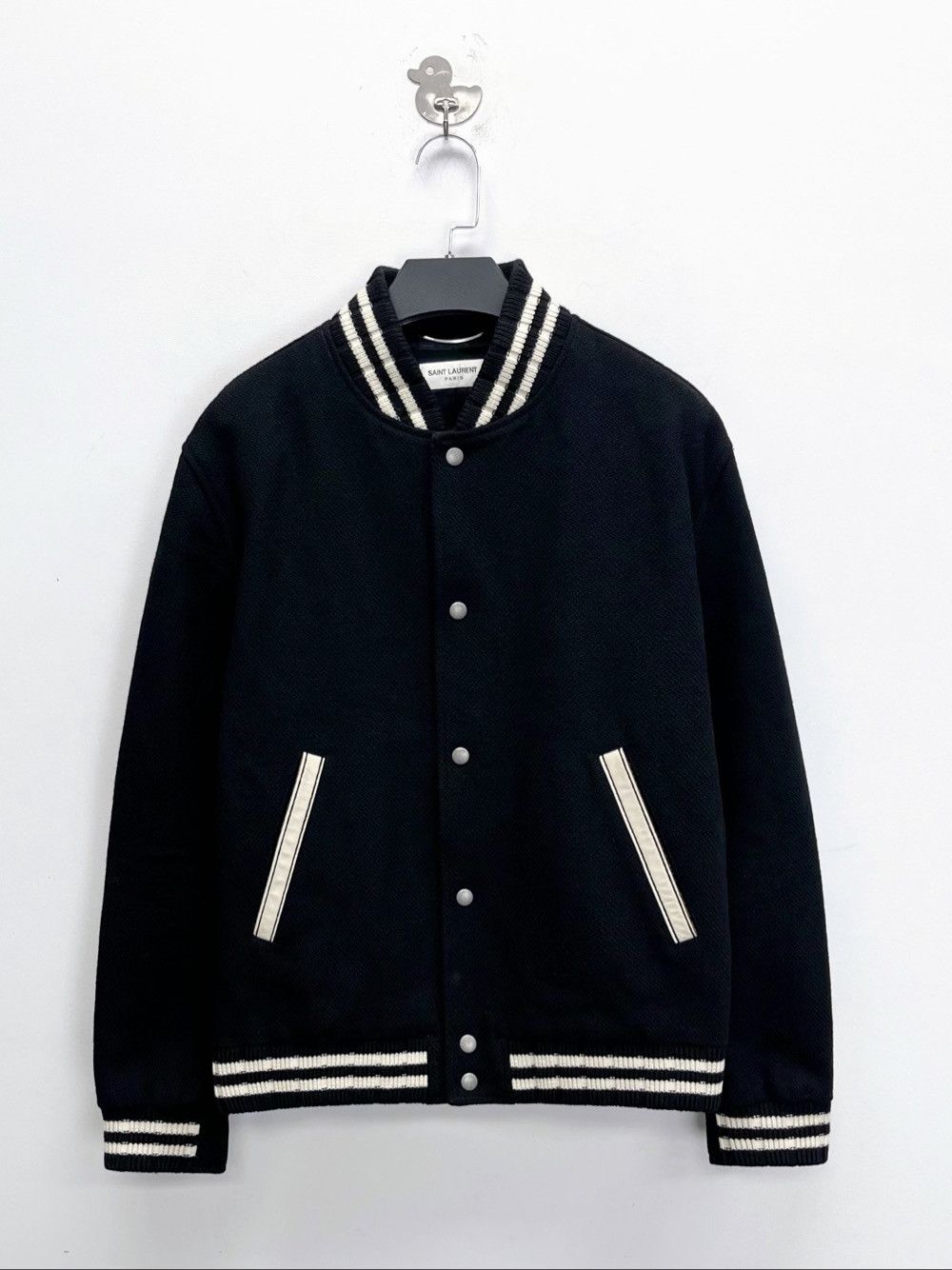 Saint Laurent Paris Saint Laurent Script Logo Wool Varsity Bomber Jacket US L Size US L / EU 52-54 / 3 - 1 Thumbnail
