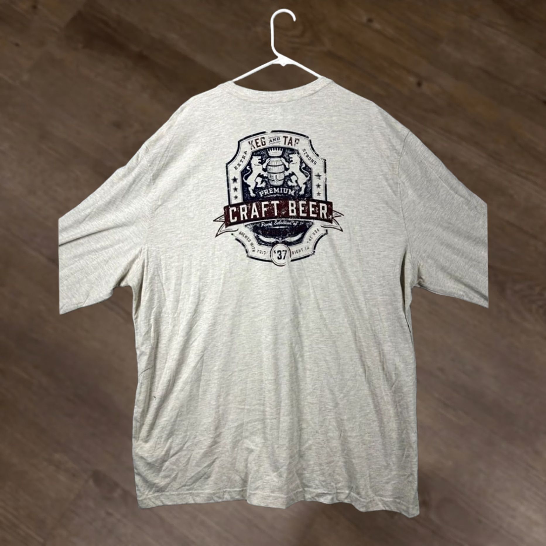 Izod Izod Shirt Adult 3XL Beige Relaxed Classic Crew Neck Long Sleeve T-Shirt Mens NEW Size US XXL / EU 58 / 5 - 1 Thumbnail