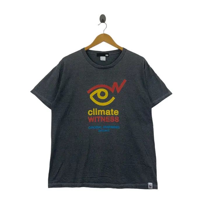 Vintage GLOBAL WARMING PROJECT Climate Witness WWF Tee Shirt Size L / US 10 / IT 46 - 1 Thumbnail