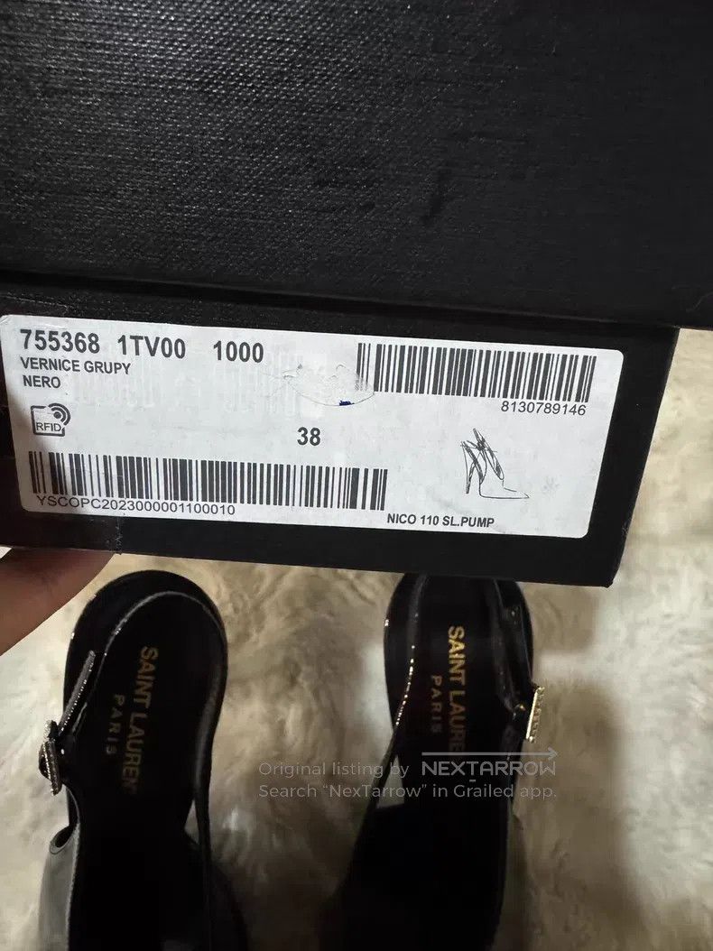 Saint Laurent Paris Saint Laurent Paris Crystal Rhinestone Patent Leather High Size US 5.5 / IT 35.5 - 9 Thumbnail