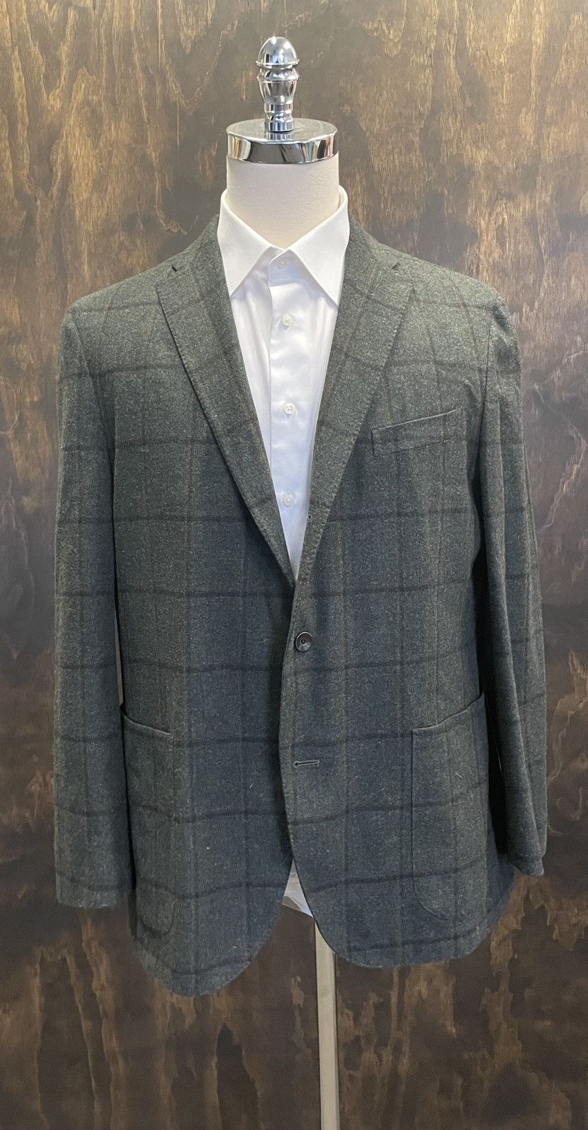 Boglioli Check Print Dover Jacket Size 48R - 1 Thumbnail