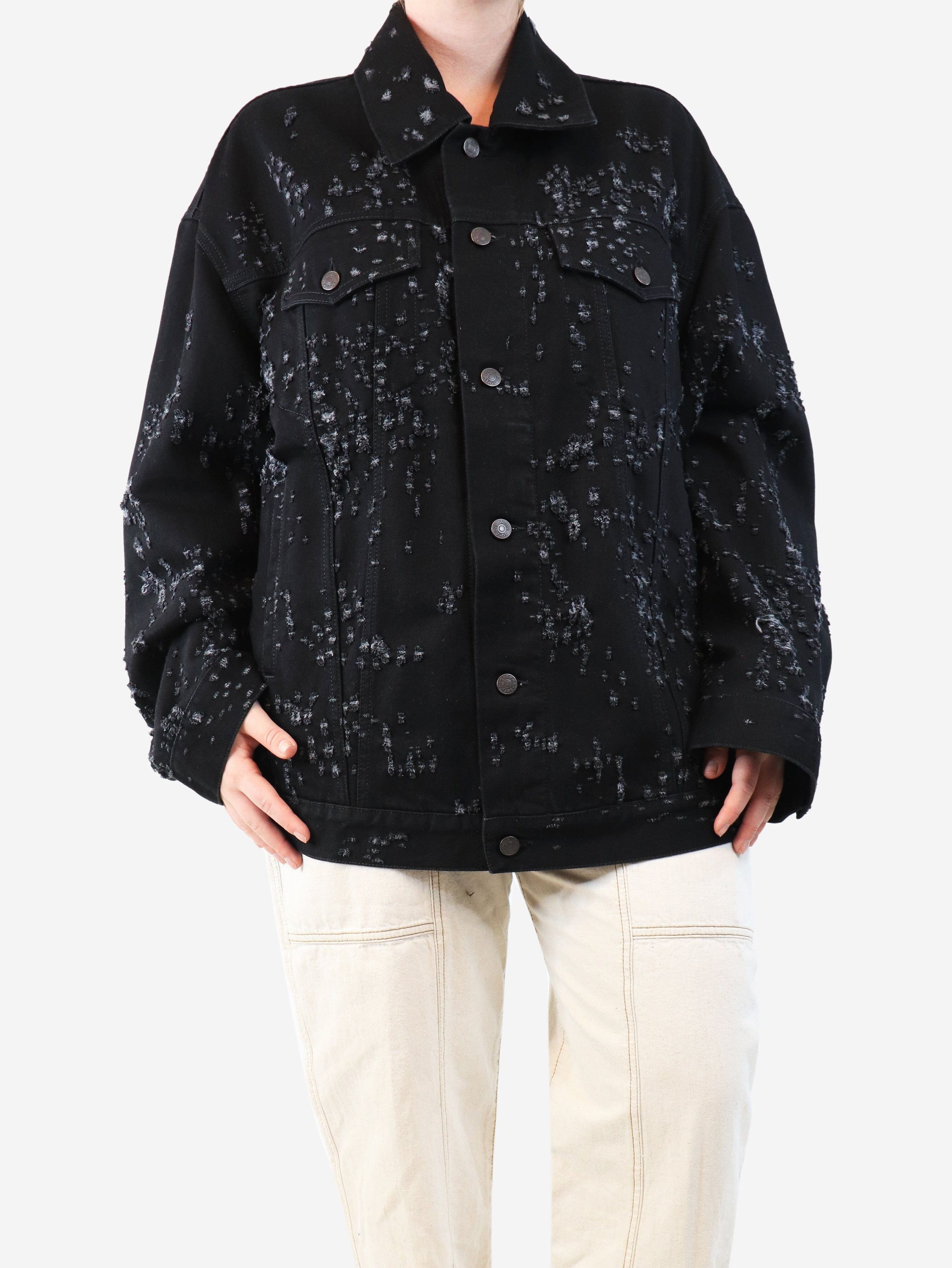 Acne Studios Black distressed denim jacket - M Size M / US 6-8 / IT 42-44 - 1 Thumbnail