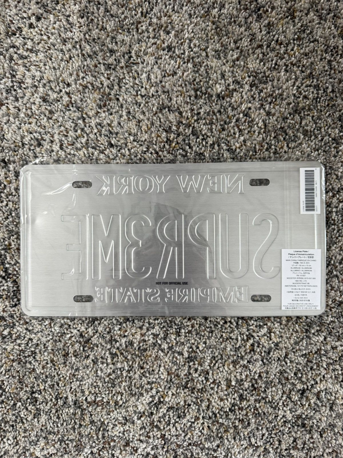 Supreme Supreme License Plate (New in Wrap) Size ONE SIZE - 5 Thumbnail