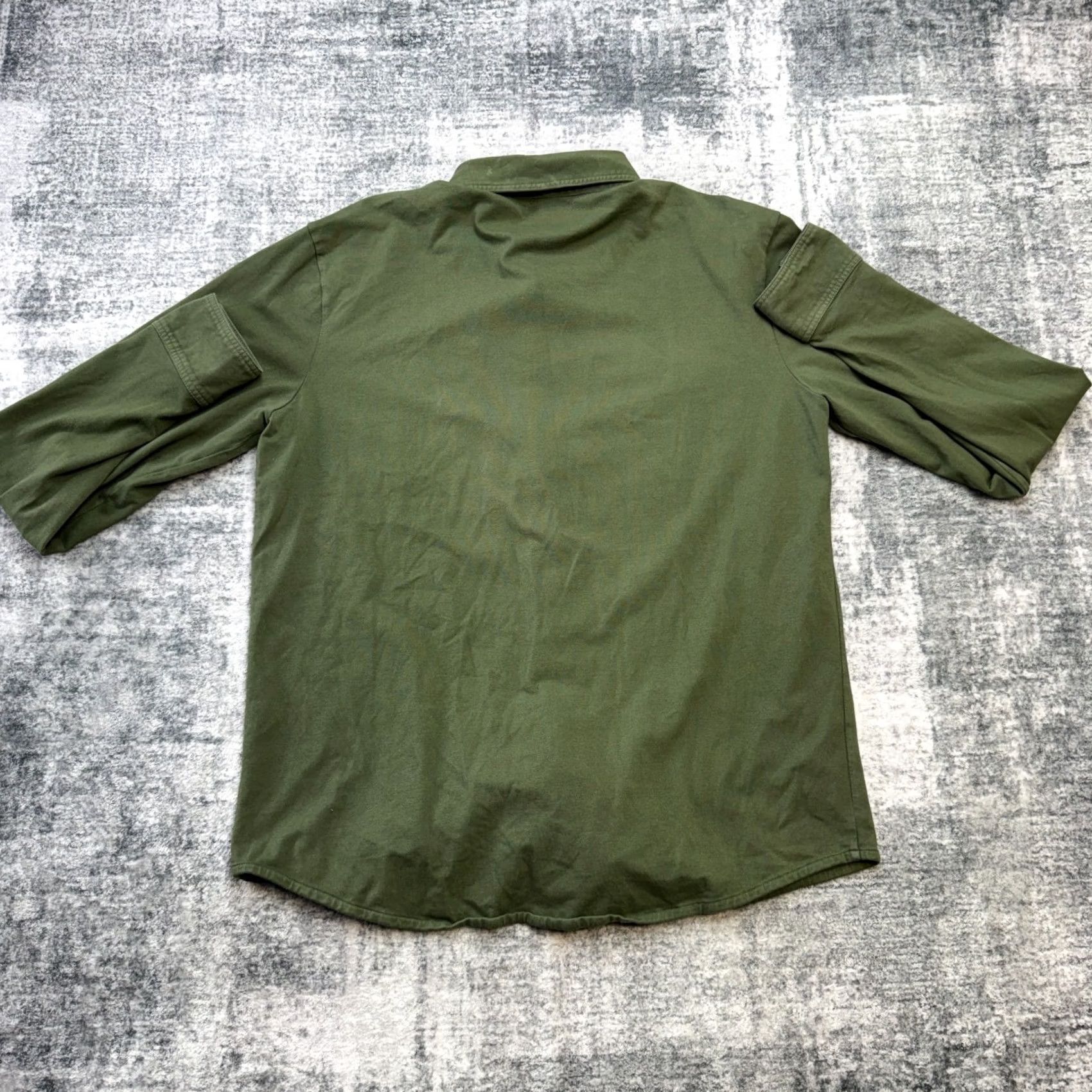 Peter Millar Peter Millar Shirt Mens M Green Crown Lava Wash Jersey Pearl Snap Stretch Long Sleeve Collared Button-Up Cotton Spandex Casual Western 90s? Size US M / EU 48-50 / 2 - 3 Thumbnail