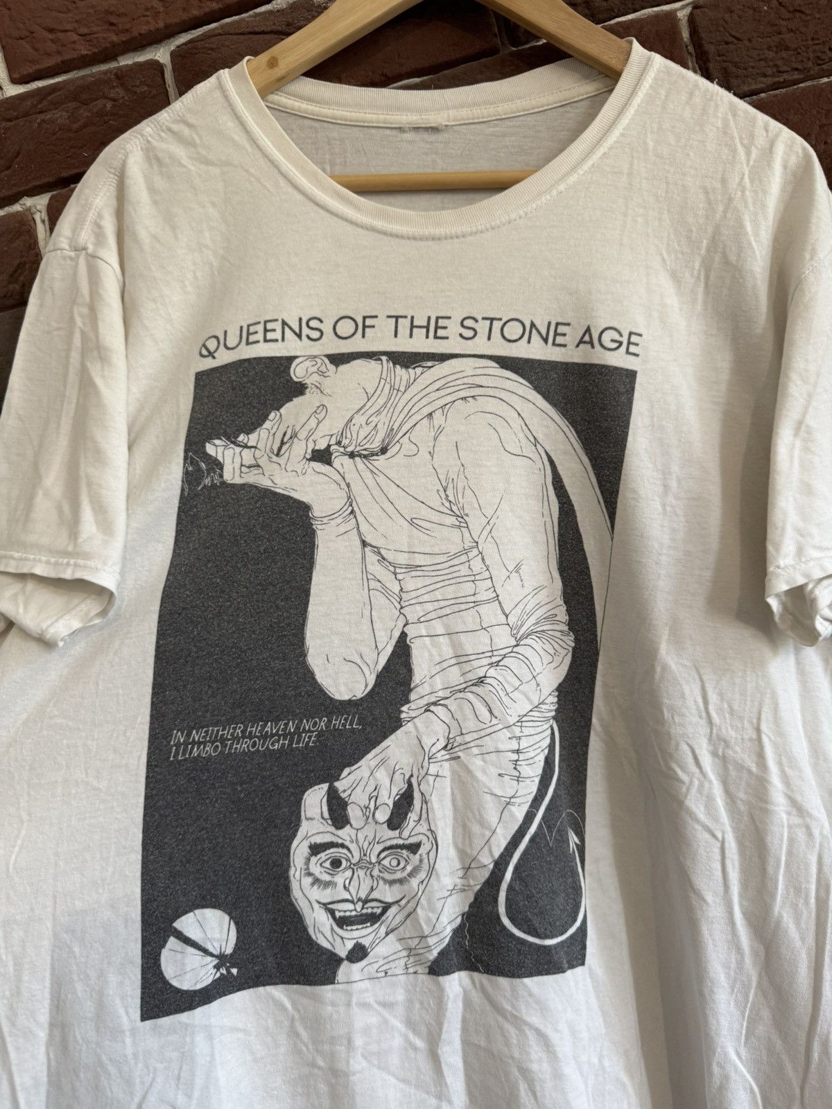 Band Tees × Vintage Rare Y2K Queens Of The Stone Age Devil Rock Band Tshirt XL Size US XL / EU 56 / 4 - 3 Thumbnail