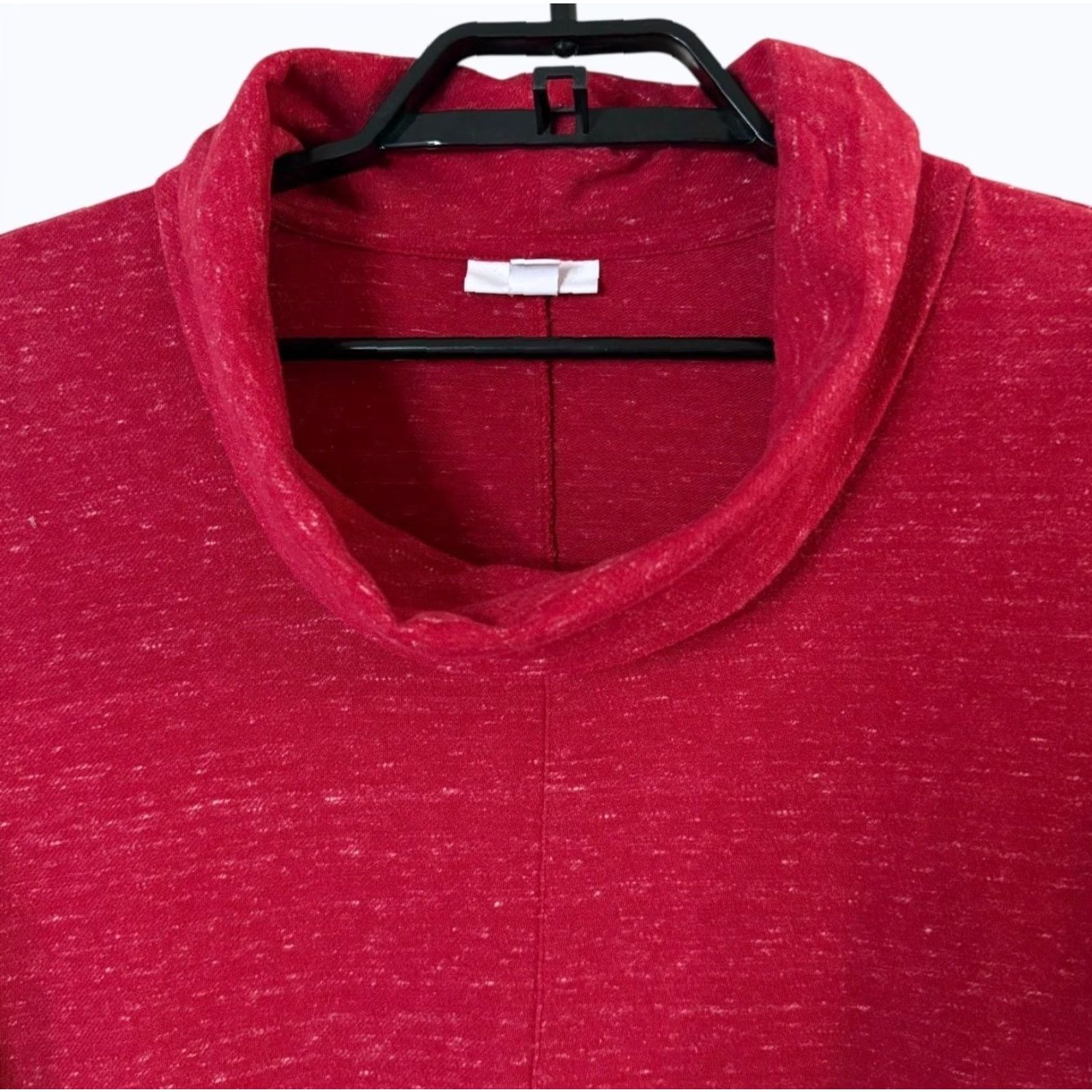J. Jill VINTAGE J.jill Cowl-Neck Tunic Sweatshirt Red Long-Sleeve Pocket Pullover Women Large Size L / US 10 / IT 46 - 5 Thumbnail