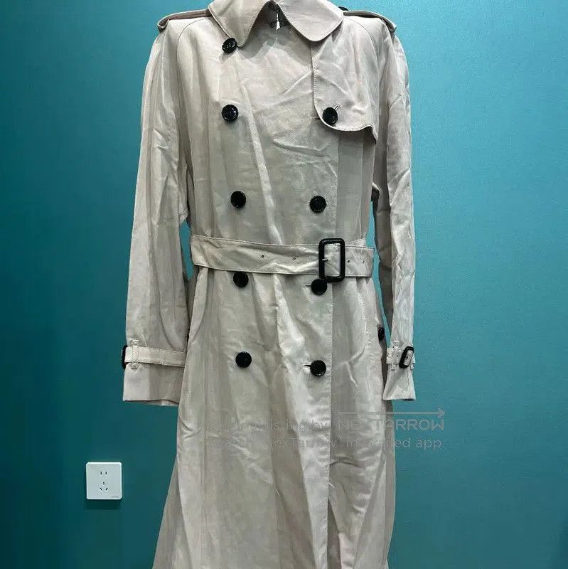 Burberry Burberry Pink Cotton Long Trench Coat. Size US L / EU 52-54 / 3 - 9 Thumbnail