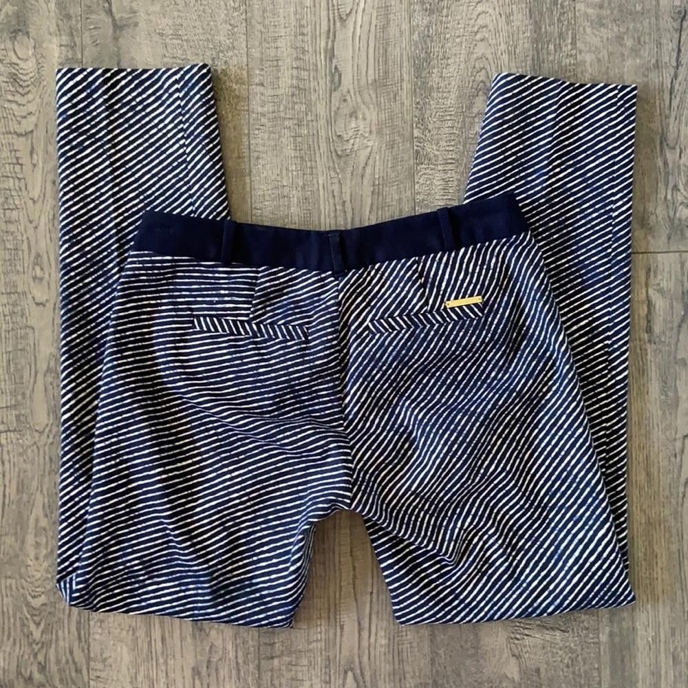 Michael Kors MICHAEL Michael Kors Blue Striped Crop Pants, 2 Size 26" / US 2 / IT 38 - 6 Thumbnail