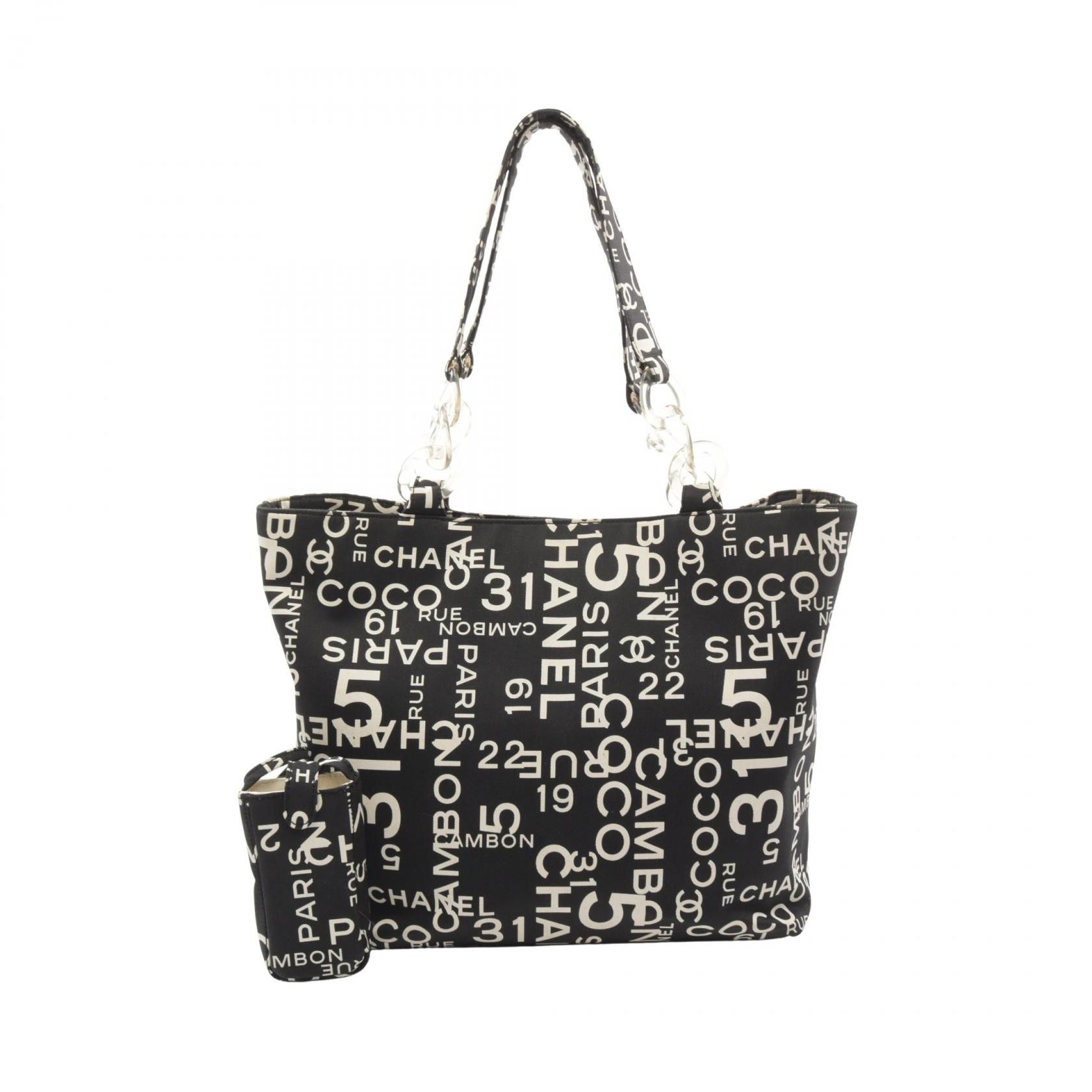Chanel Chanel By Sea Line Canvas Tote Bag Canvas Tote Bag A18302 in Black, Women's