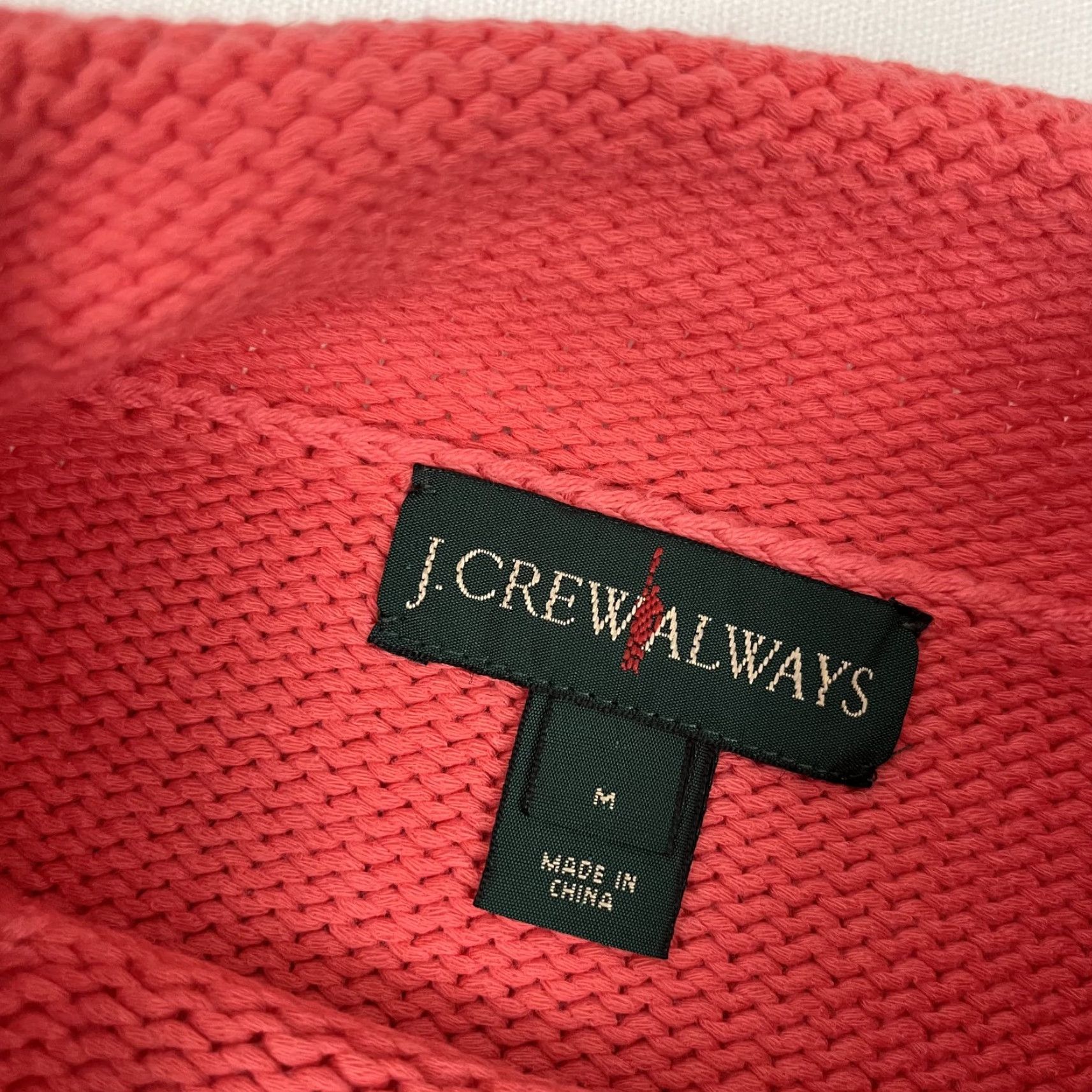 J.Crew VTG J Crew Oarsman Always Sweater Women Medium Pink Fisherman Crew Neck Pullover Knit 100% Cotton Classic Preppy 90s Vintage Collection Size M / US 6-8 / IT 42-44 - 2 Thumbnail