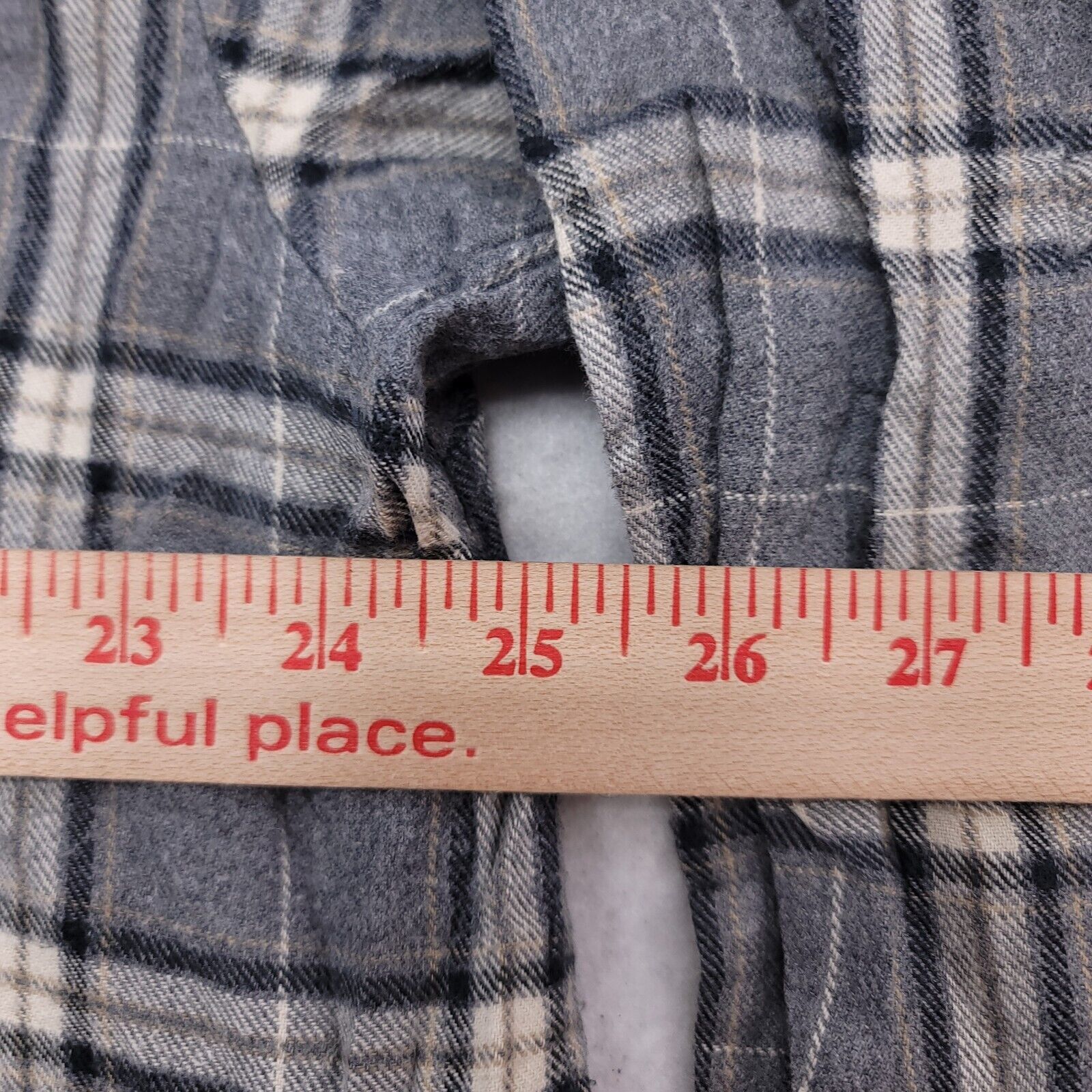 Croft & Barrow Croft & Barrow Windowpane Flannel Shirt Mens Size XL Gray Size US XL / EU 56 / 4 - 8 Thumbnail