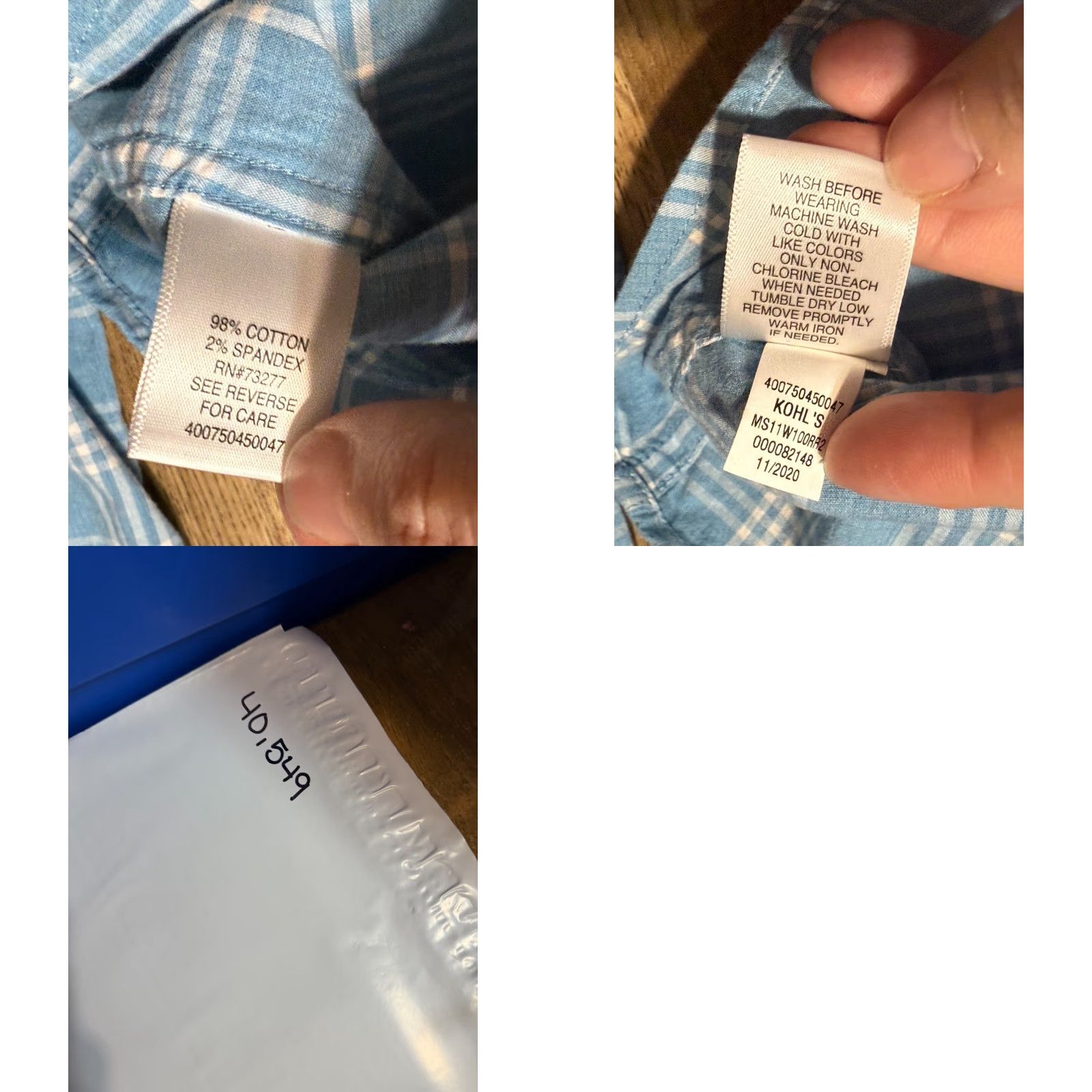 Vintage Sonoma Shirt Men’s Size M Blue White Plaid Long Sleeve Button-Up Shirt Size US M / EU 48-50 / 2 - 8 Thumbnail