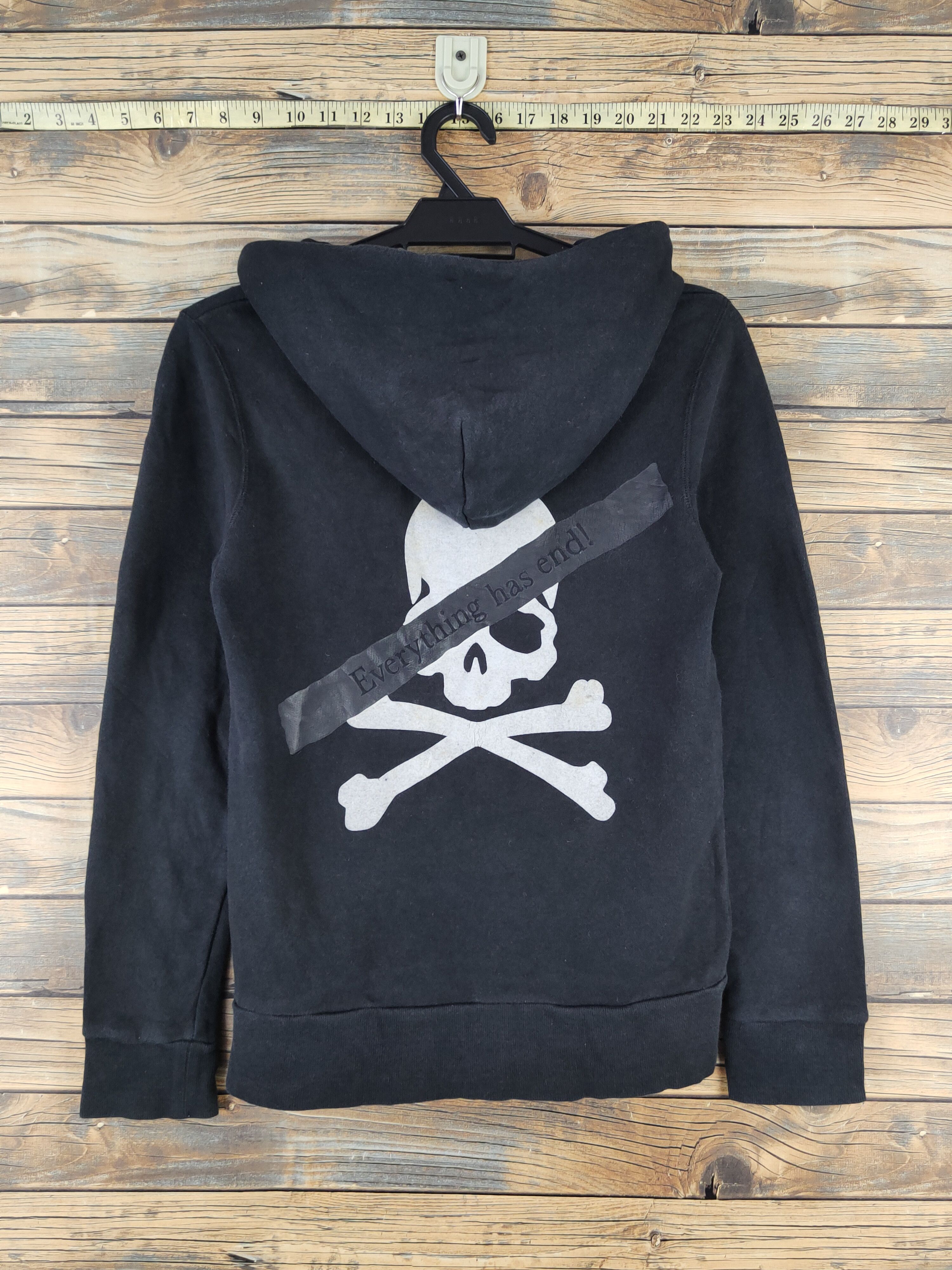 Japanese Brand DL D-Land Skull Black Hoodie Sweatshirts #1978 Size M / US 6-8 / IT 42-44 - 1 Thumbnail