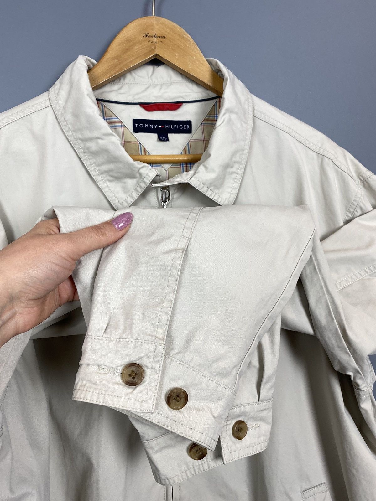 Tommy Hilfiger Vintage Tommy Hilfiger Long Sleeve Jacket Size 2XL Beige Size US XXL / EU 58 / 5 - 7 Thumbnail