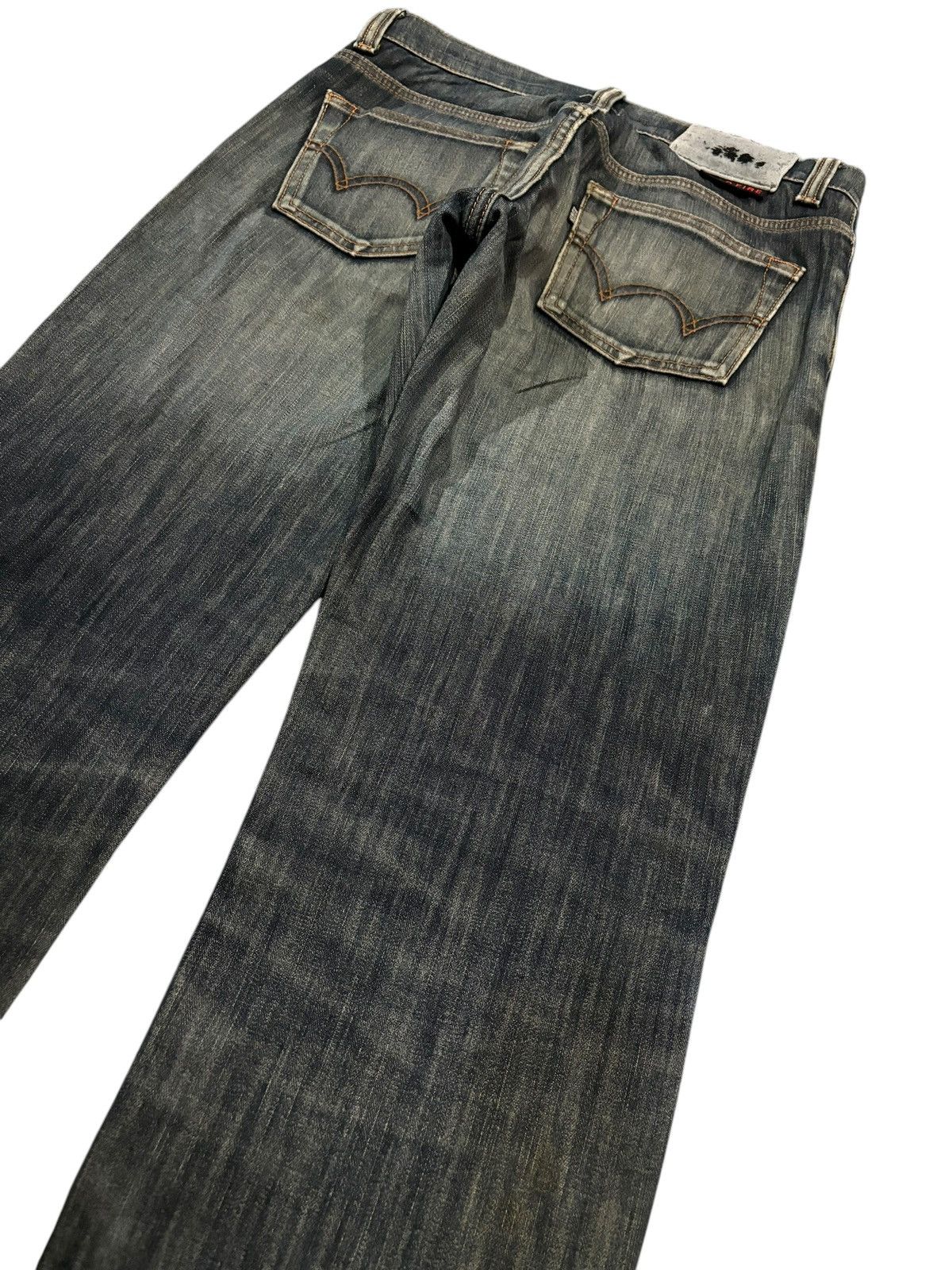 Edwin × Seditionaries Vtg Y2k Edwin 503 Wild Fire Distressed Straight Cut Jeans Size US 31 - 5 Thumbnail