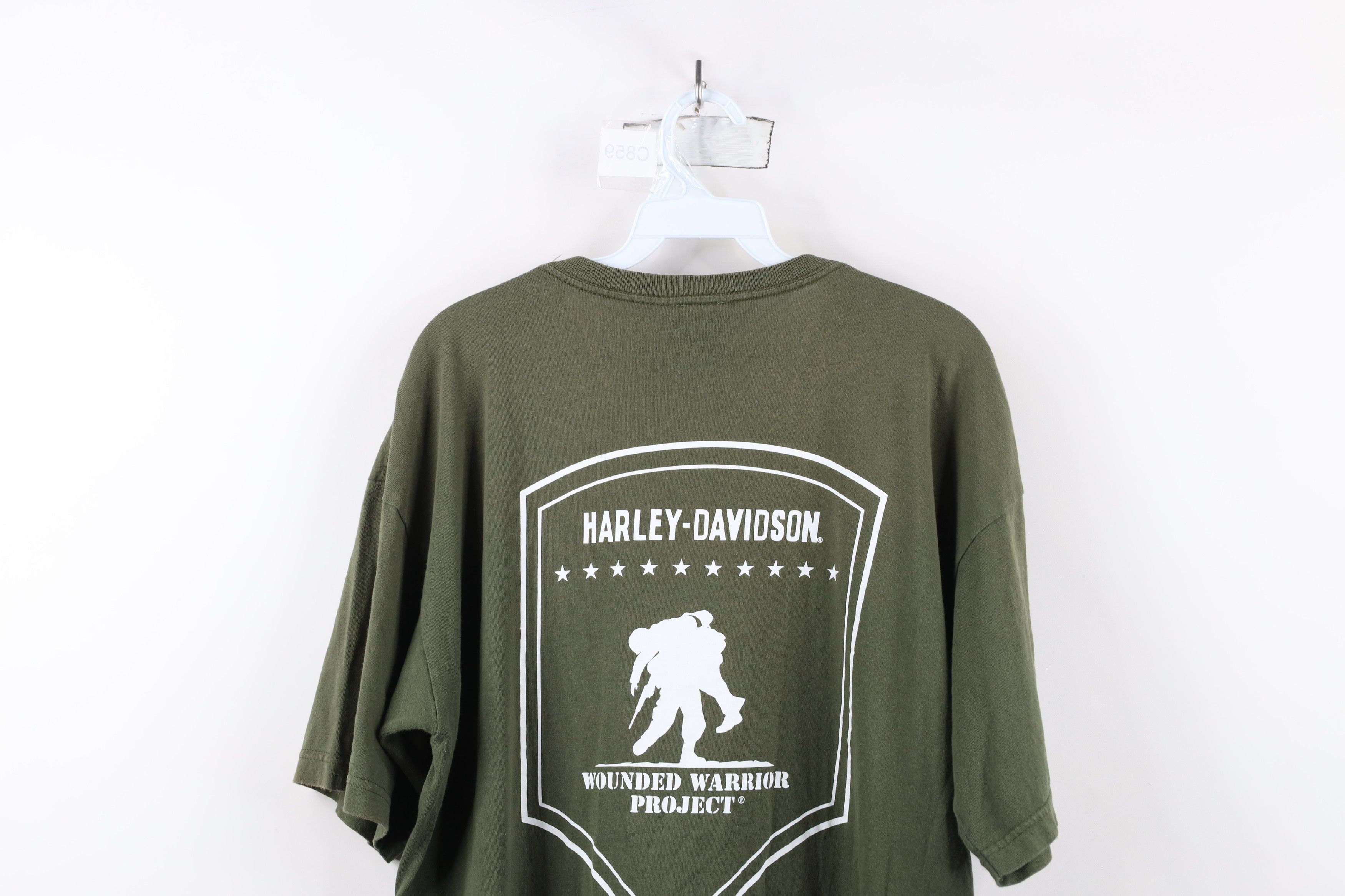 Harley Davidson × Vintage Vintage Harley Davidson Sun Faded Wounded Warrior T-Shirt Size US L / EU 52-54 / 3 - 14 Thumbnail
