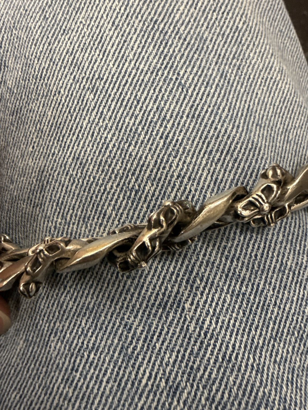 Chrome Hearts Chrome Hearts large Fancy Link Plus Cross Box ID bracelet Size ONE SIZE - 14 Thumbnail