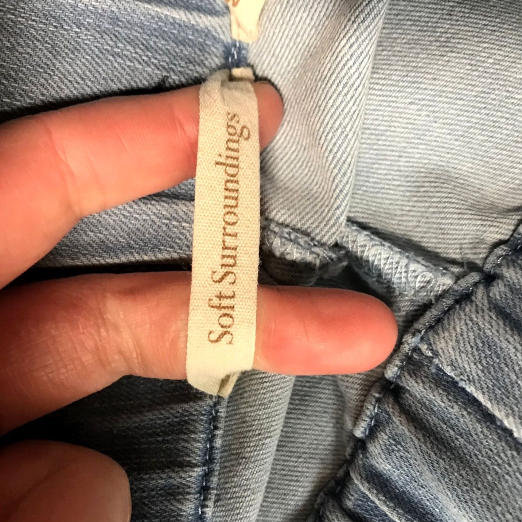 Soft Surroundings Soft Surroundings Pants Medium Women's Denim Style Light Wash Detail Snap Size 32" / US 10 / IT 46 - 7 Thumbnail