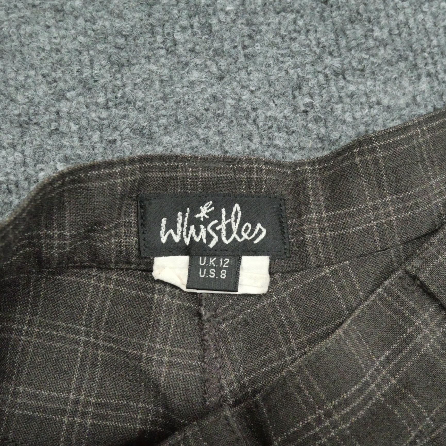 Whistles VINTAGE Whistles Pants Womens 8 Brown Plaid High Rise 26x31 90s Casual Workwear Women Size 26" / US 2 / IT 38 - 4 Thumbnail
