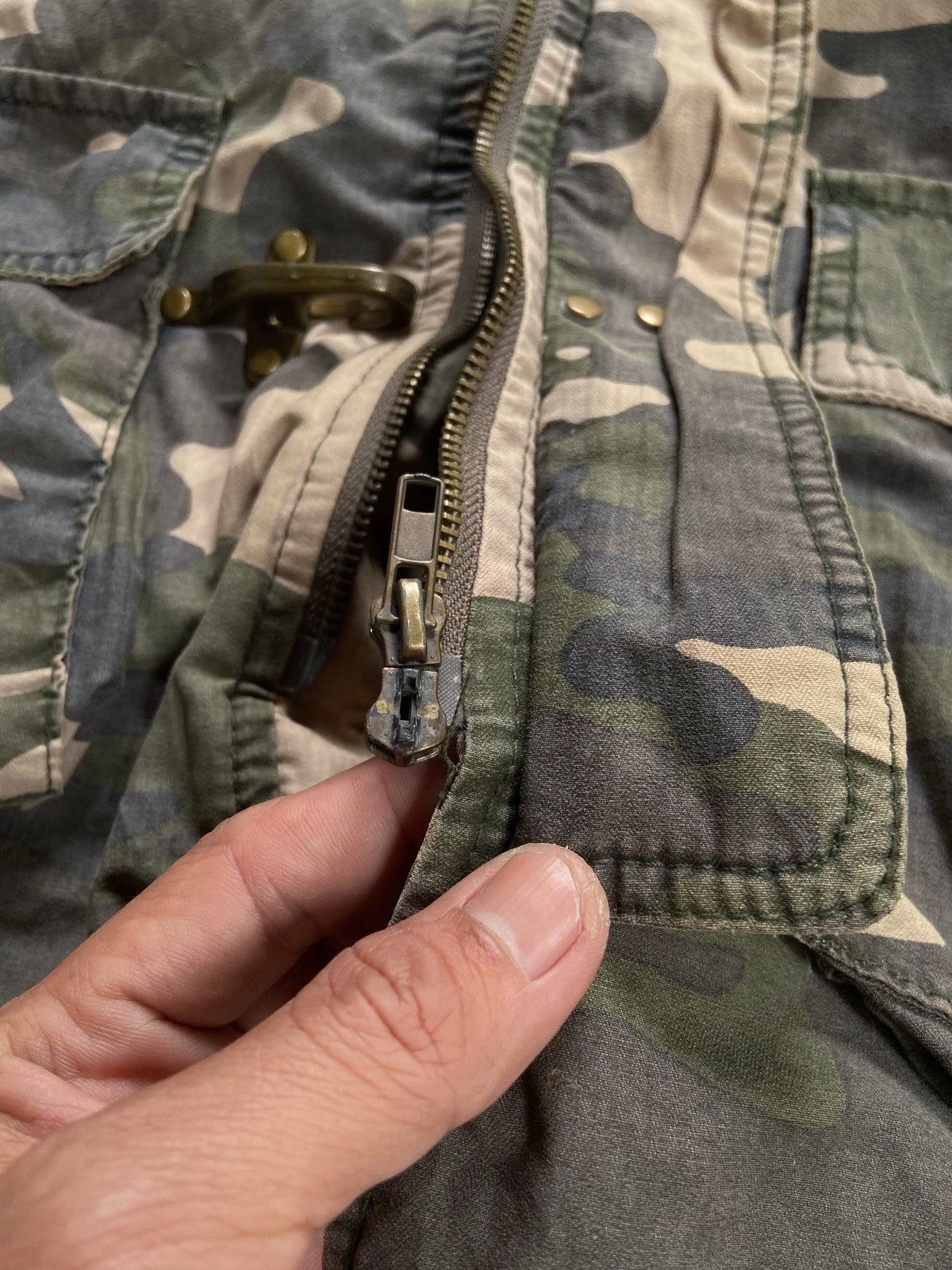 UPPER FREAK FAUX FUR MULTI POCKET ARMY PARKA JACKET