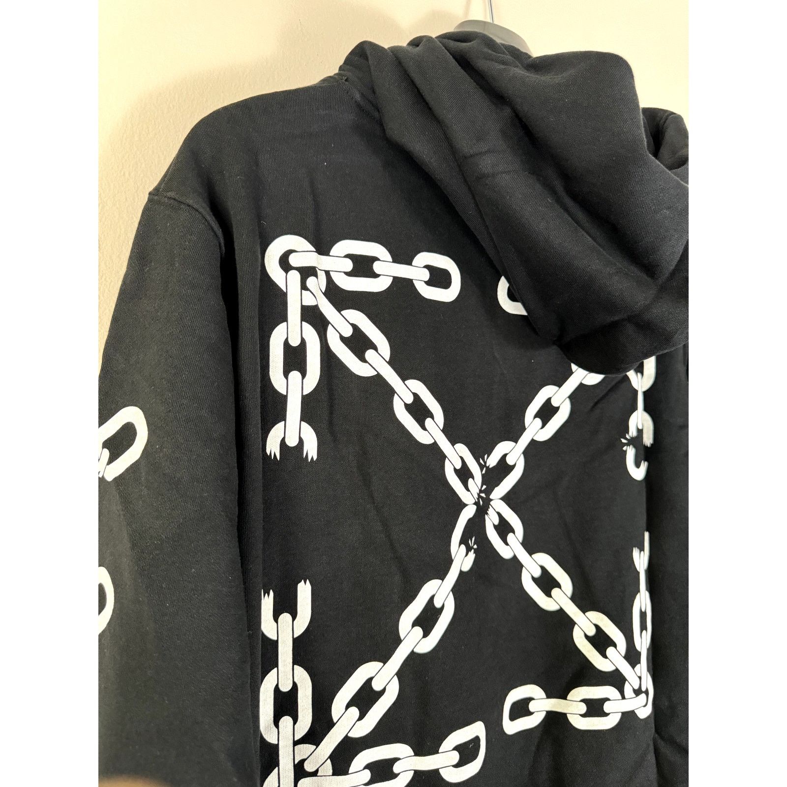 Off-White o1rshd1 Chain Arrow Slim Hoodie in Black White Size US XL / EU 56 / 4 - 16 Thumbnail