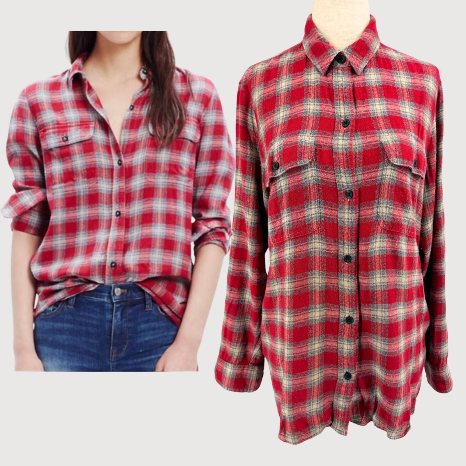 Madewell Madewell Exboyfriend Fairfax Plaid Flannel Shirt S Size S / US 4 / IT 40 - 1 Thumbnail