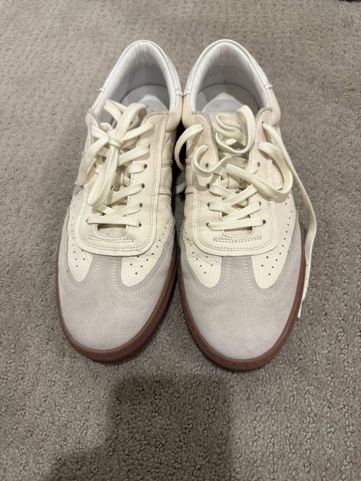 Greats Greats white/beige leather sneakers size 10.5 Size US 10.5 / EU 43-44 - 1 Thumbnail