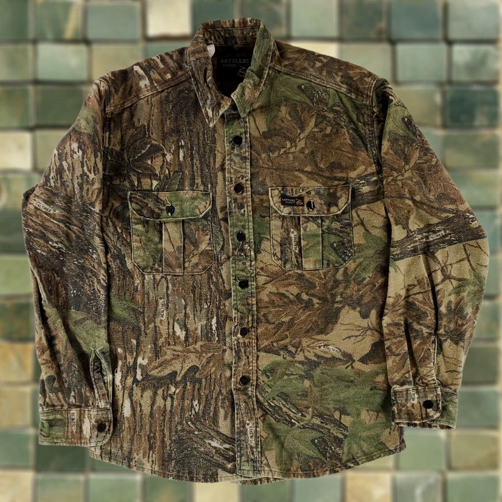 Realtree Rattlers Shirt Realtree Camo VTG 90s Button Up Made USA Long Sleeve Mens M Size US M / EU 48-50 / 2 - 1 Thumbnail