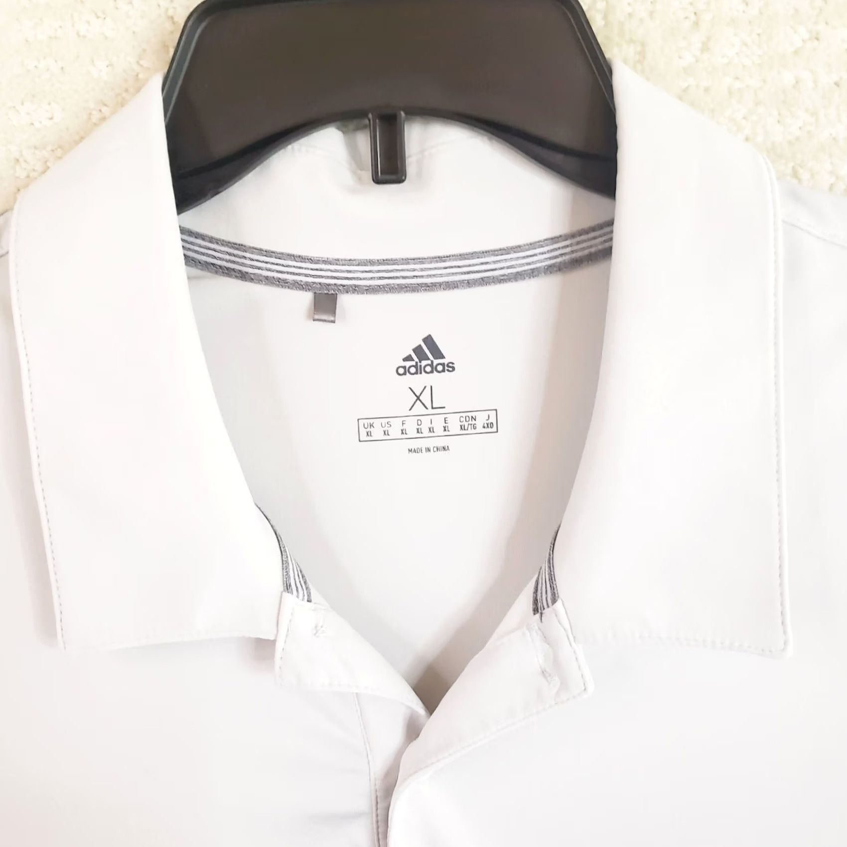 Adidas Adidas Shirt Men's XL White Gray Colorblock Polo Lightweight Golf Casual Shirt XL Men White Gray Size US XL / EU 56 / 4 - 4 Thumbnail