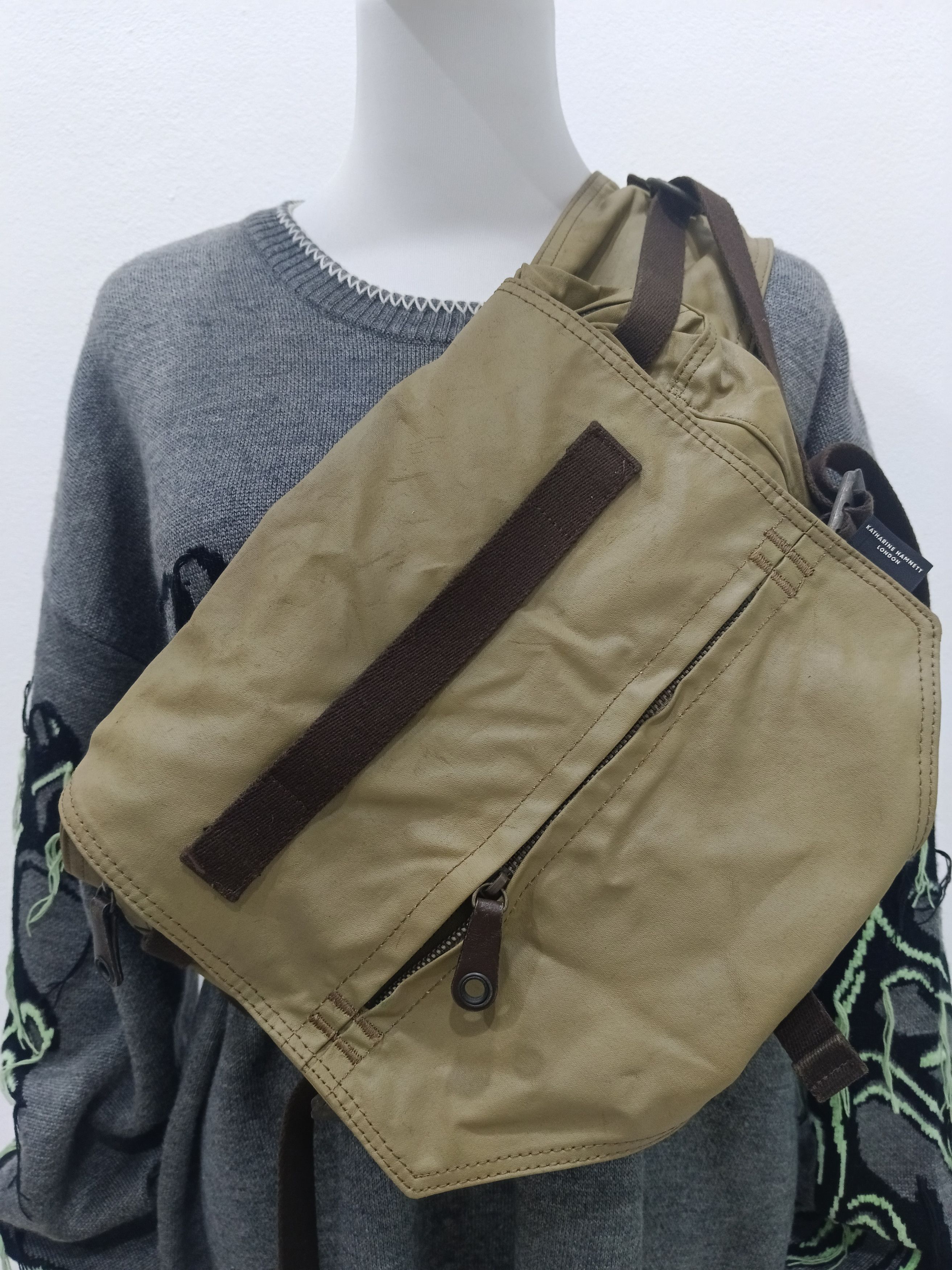 Katharine Hamnett London KATHARINE HAMNETT WAXED CROSSBODY Size ONE SIZE - 2 Thumbnail