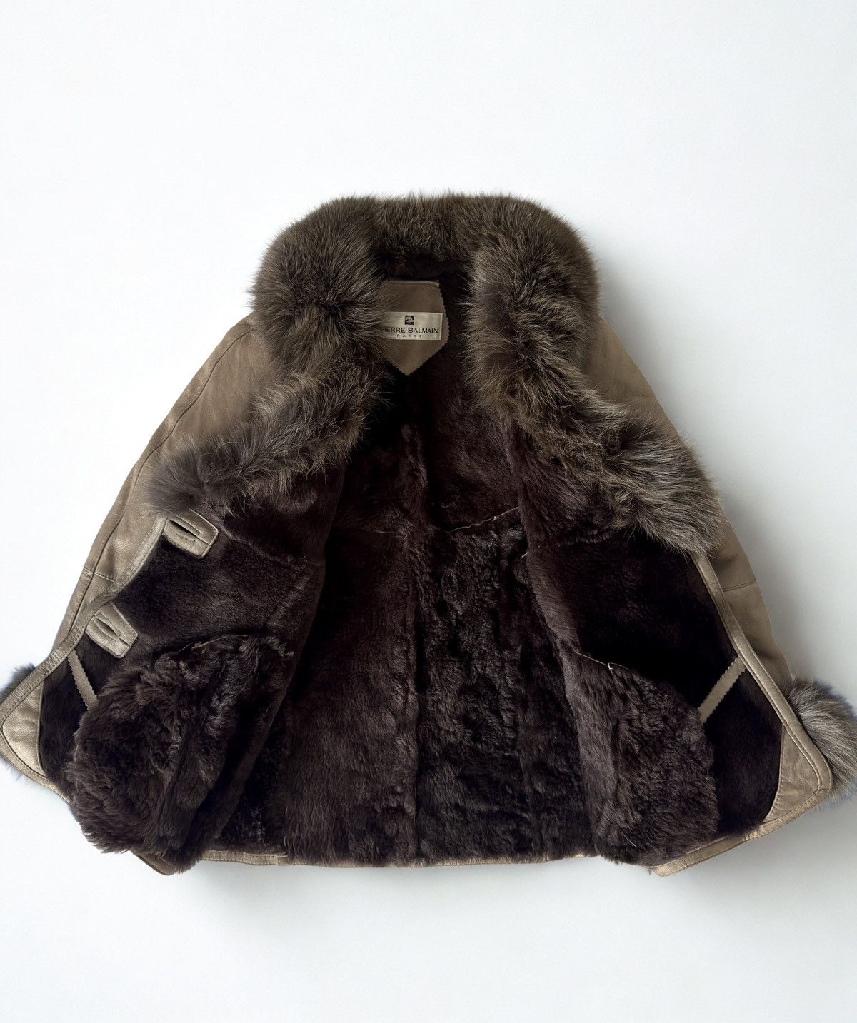 Pierre Balmain Pierre Balmain Shearling Leather Jacket Genuine Fur Trim Size M / US 6-8 / IT 42-44 - 2 Thumbnail