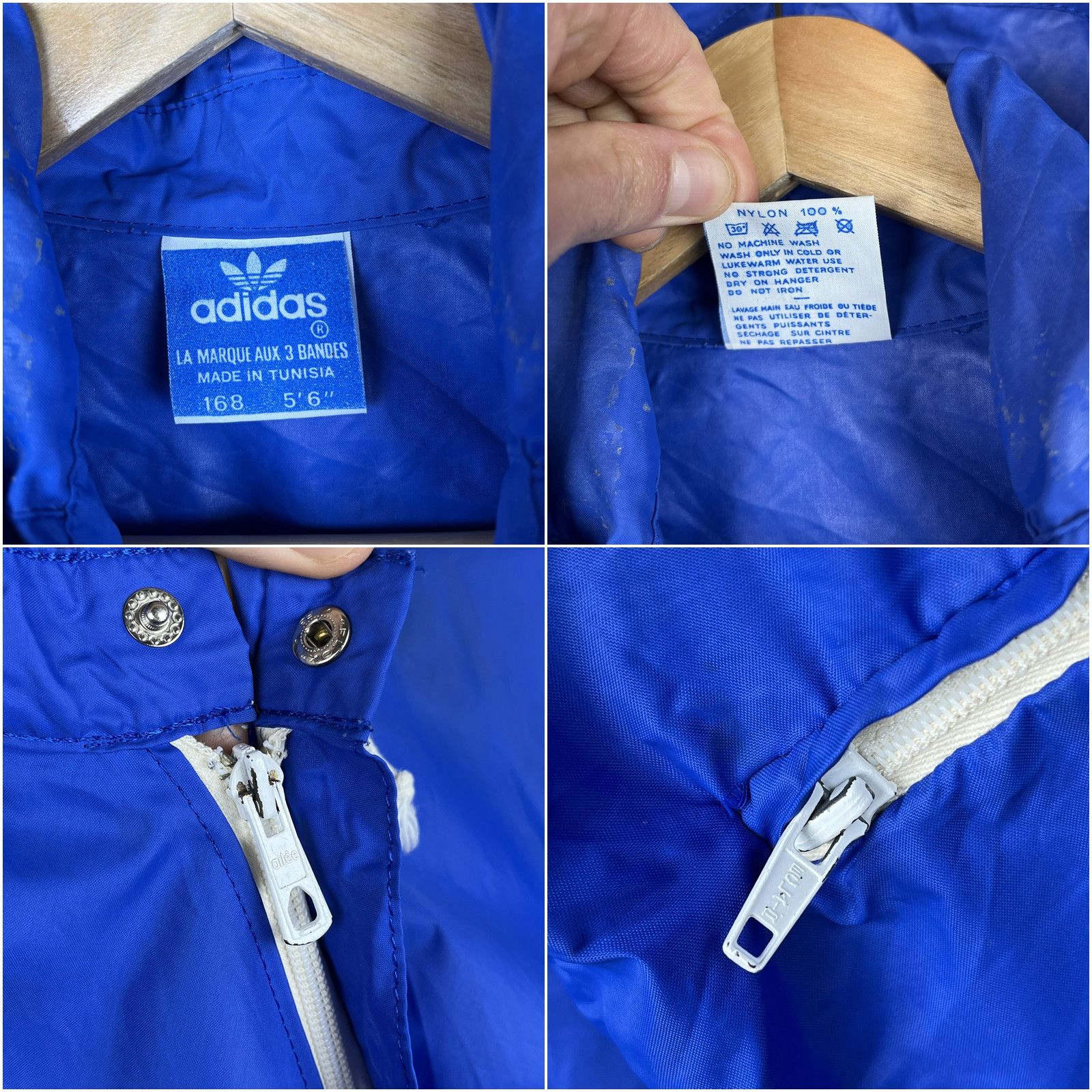 Adidas 70's 80's Adidas Vintage Nylon Windbreaker Hooded Jacket Size US S / EU 44-46 / 1 - 8 Thumbnail