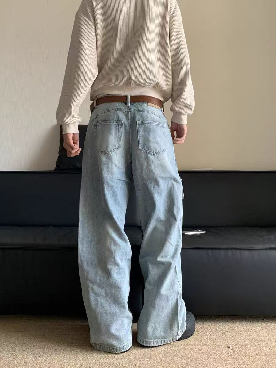 Japanese Brand × Jean Vintage minimalist ripped straight baggy casual jeans Size US 34 / EU 50 - 4 Thumbnail