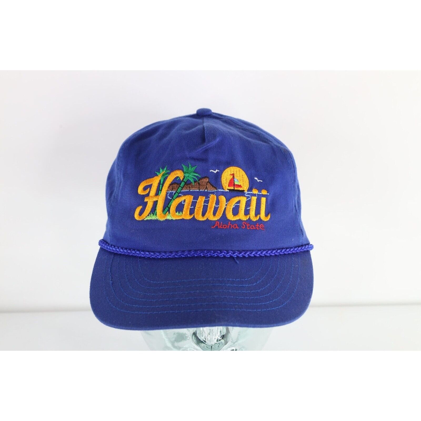 Vintage Vintage 90s Streetwear Hawaii Aloha State Beach Roped Hat Size ONE SIZE - 1 Thumbnail