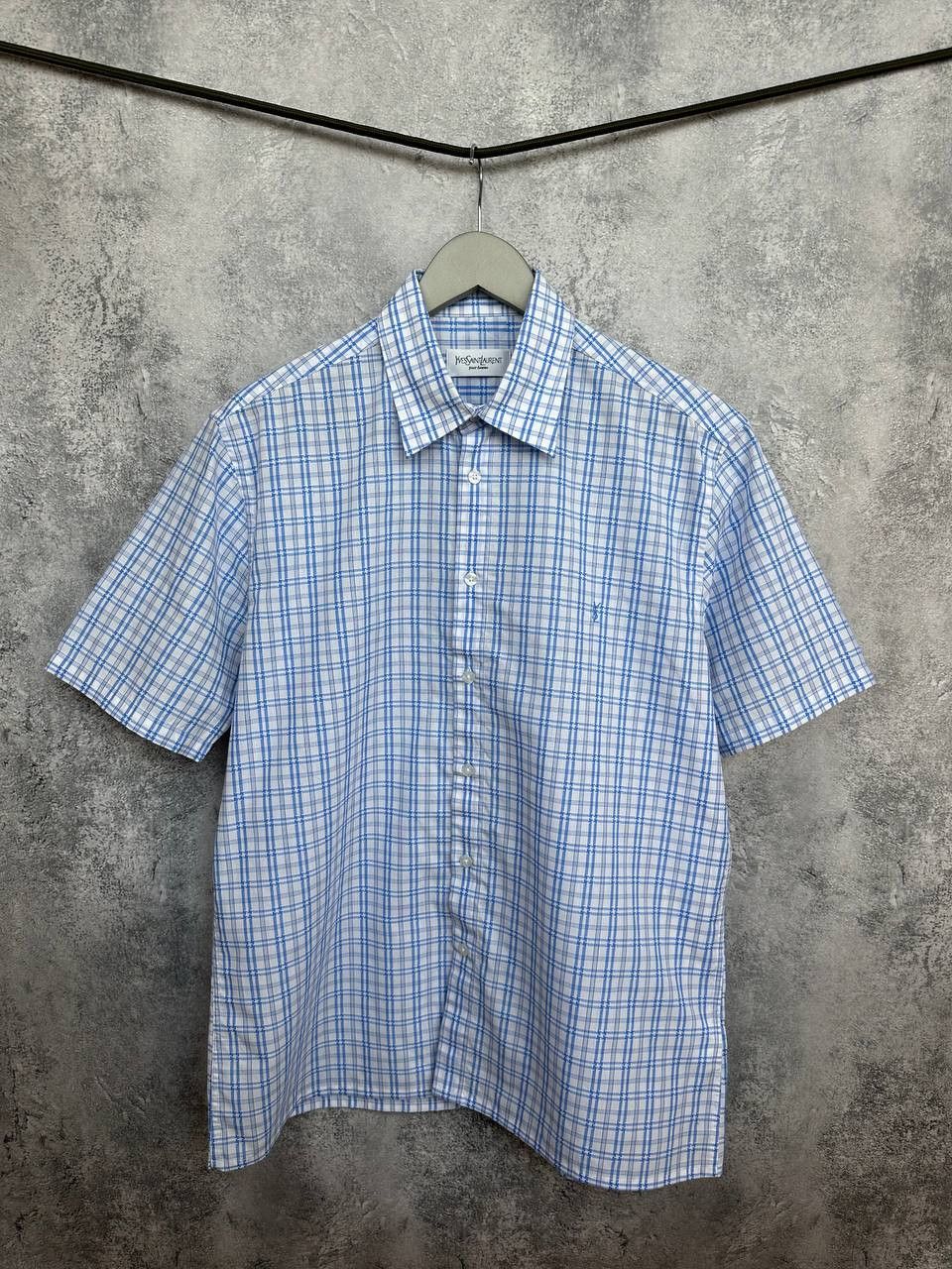 Yves Saint Laurent Vintage YSL Button Up Shirt Check SS