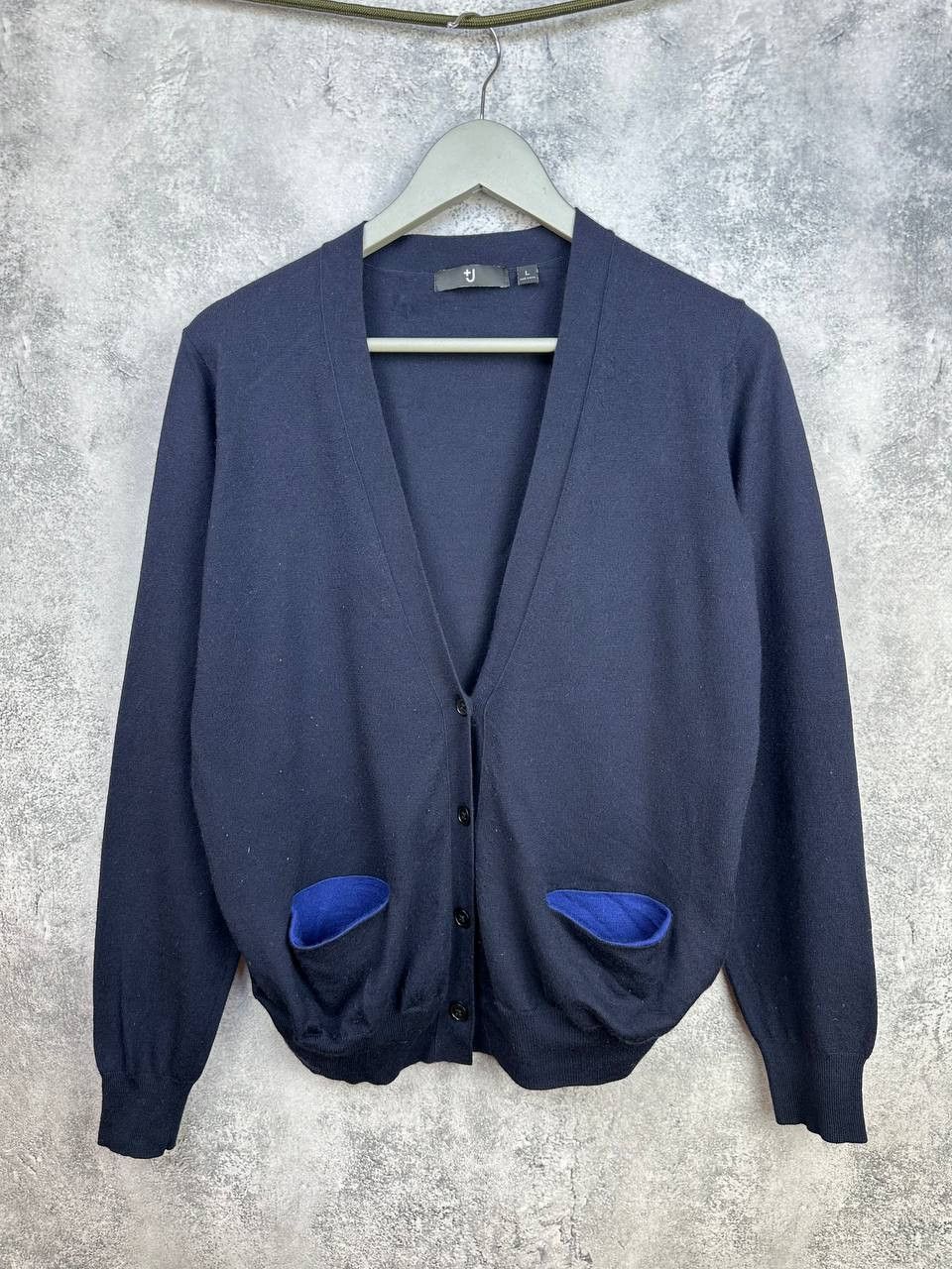 Jil Sander × Uniqlo Jil Sander x Uniqlo J+ Cardigan Navy Sweater Button LS Size US L / EU 52-54 / 3 - 1 Thumbnail