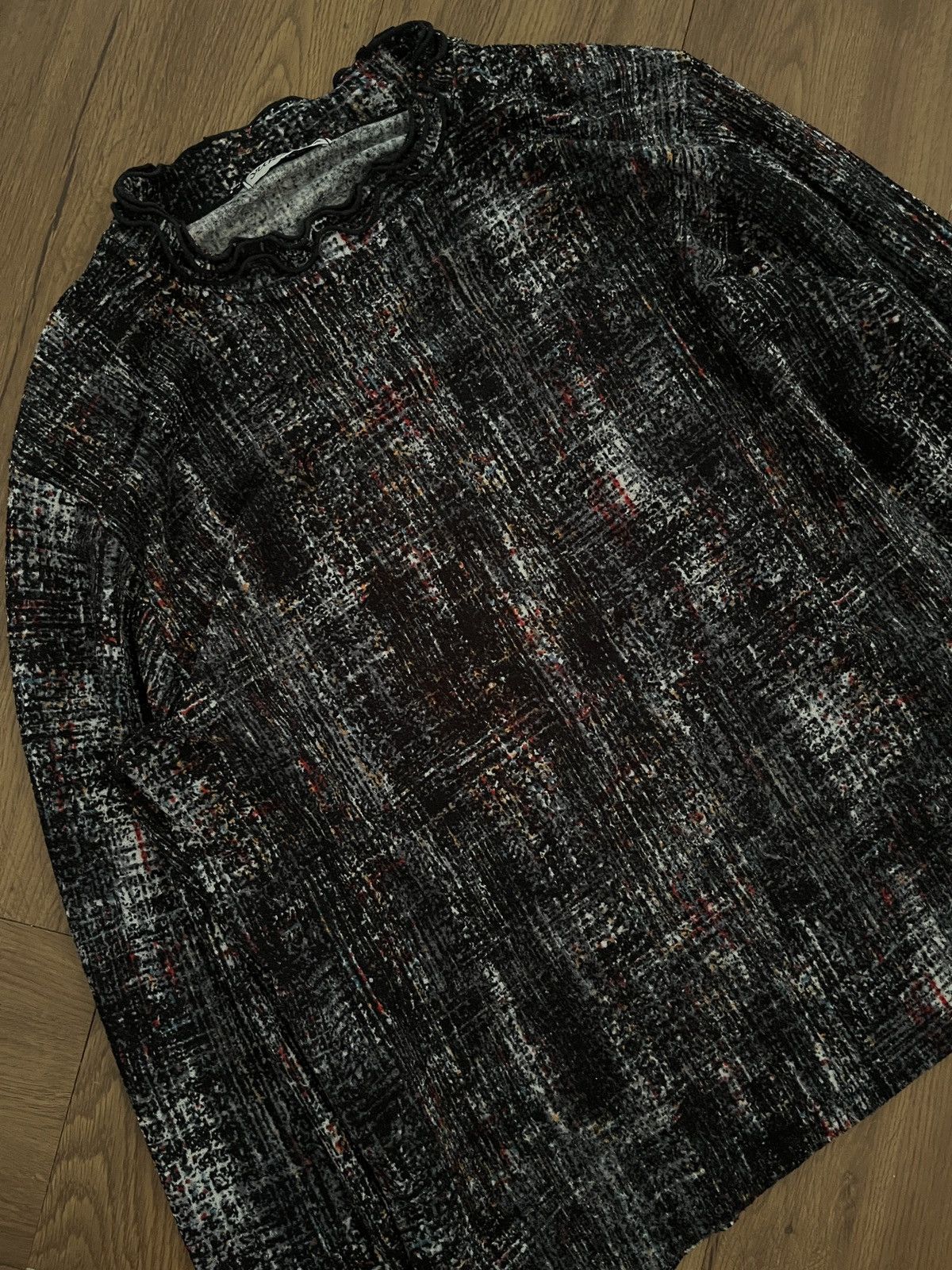 Japanese Brand Yuryota Multicolor Textured Knit Abstract Pattern Size US M / EU 48-50 / 2 - 1 Thumbnail