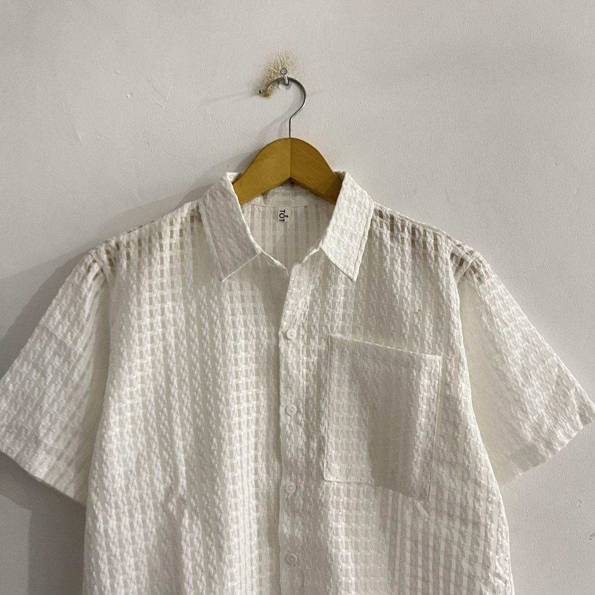 Japanese Brand Tot Textured Button Up Shirt Size US M / EU 48-50 / 2 - 2 Thumbnail