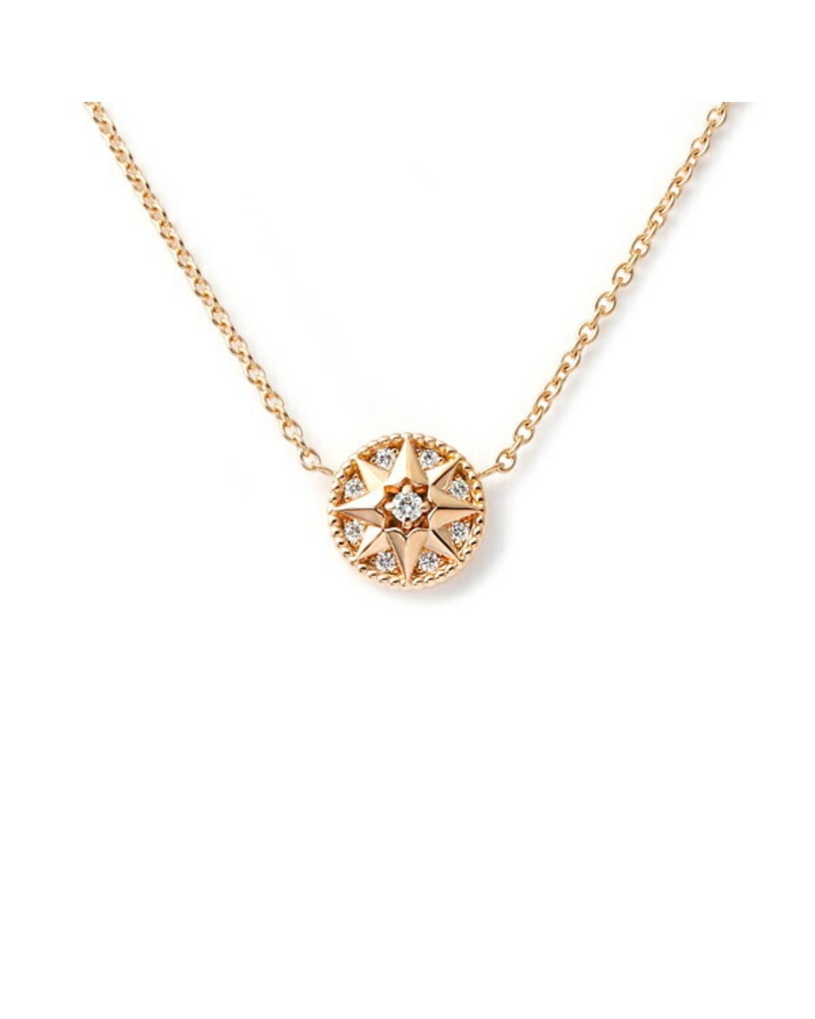image of Dior Luxurious 18K Pink Gold Necklace With Captivating Charm, Women's