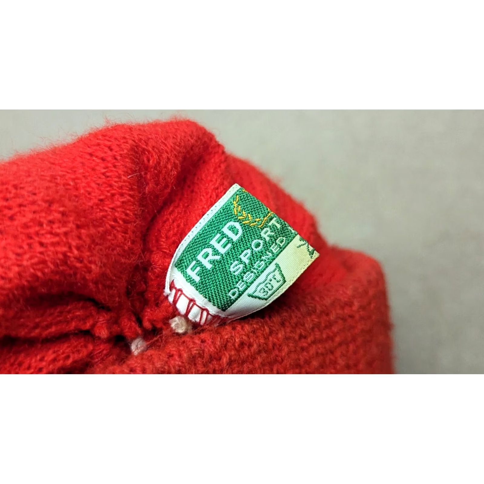 Fred Perry VINTAGE Fred Perry Beanie Hat One Size Red Wool Knit Pom Pom England Mens Women Unisex Adults Size ONE SIZE - 8 Thumbnail