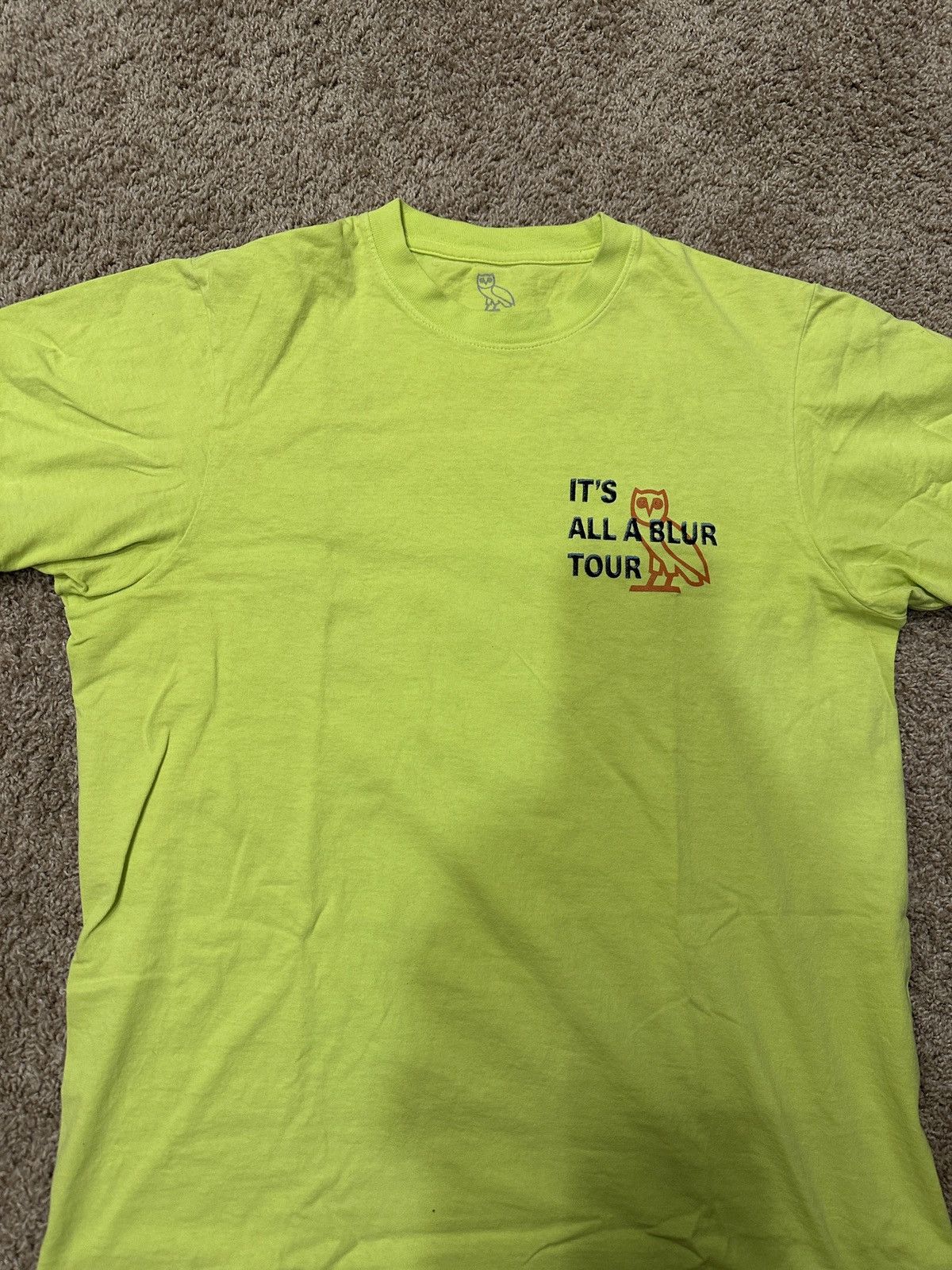 image of Octobers Very Own Ovo “It’S All A Blur” Store Exclusive Tee Size M in Green, Men's
