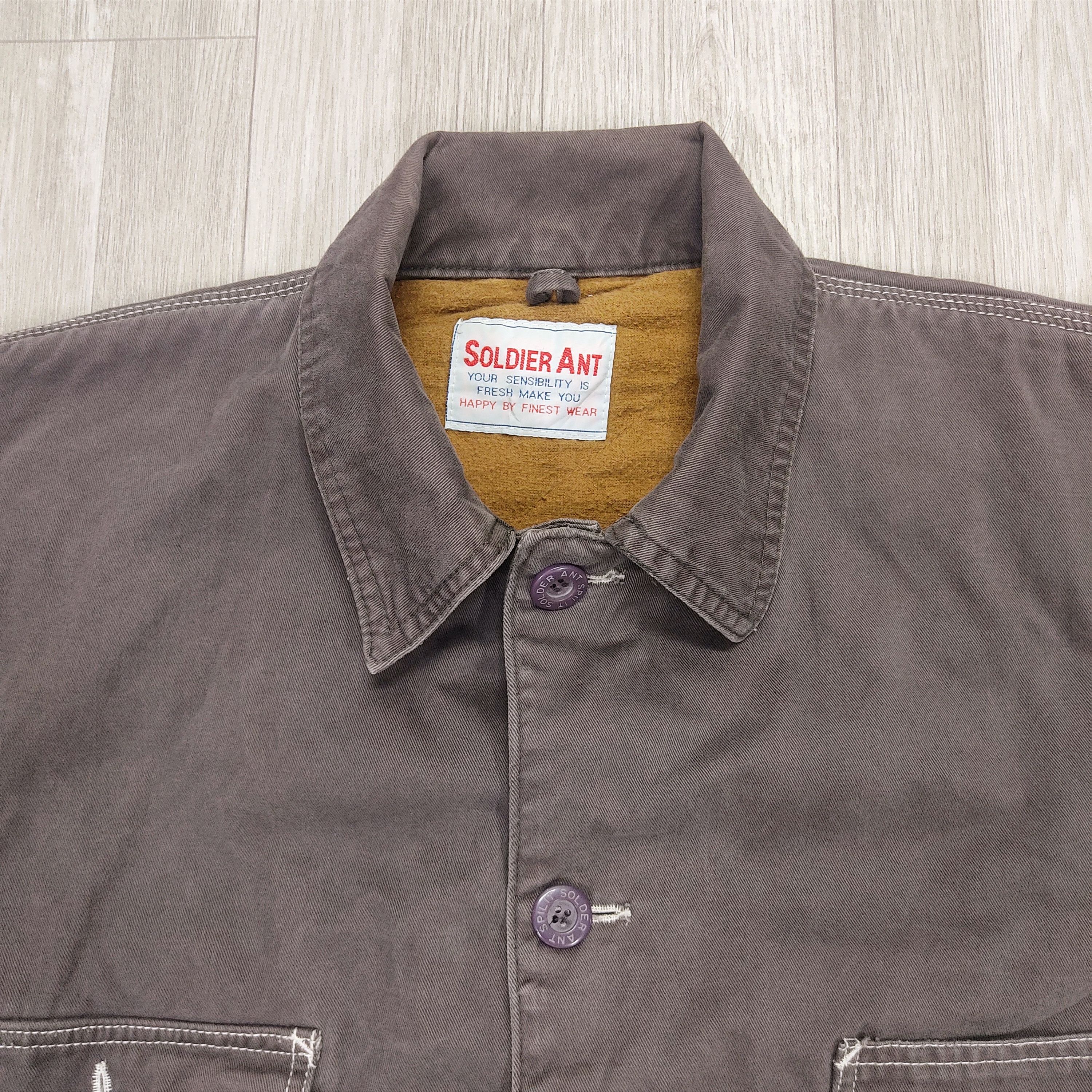 Japanese Brand SPIDER ANT Lined Chore Jacket Kapital Inspired Size US M / EU 48-50 / 2 - 5 Thumbnail