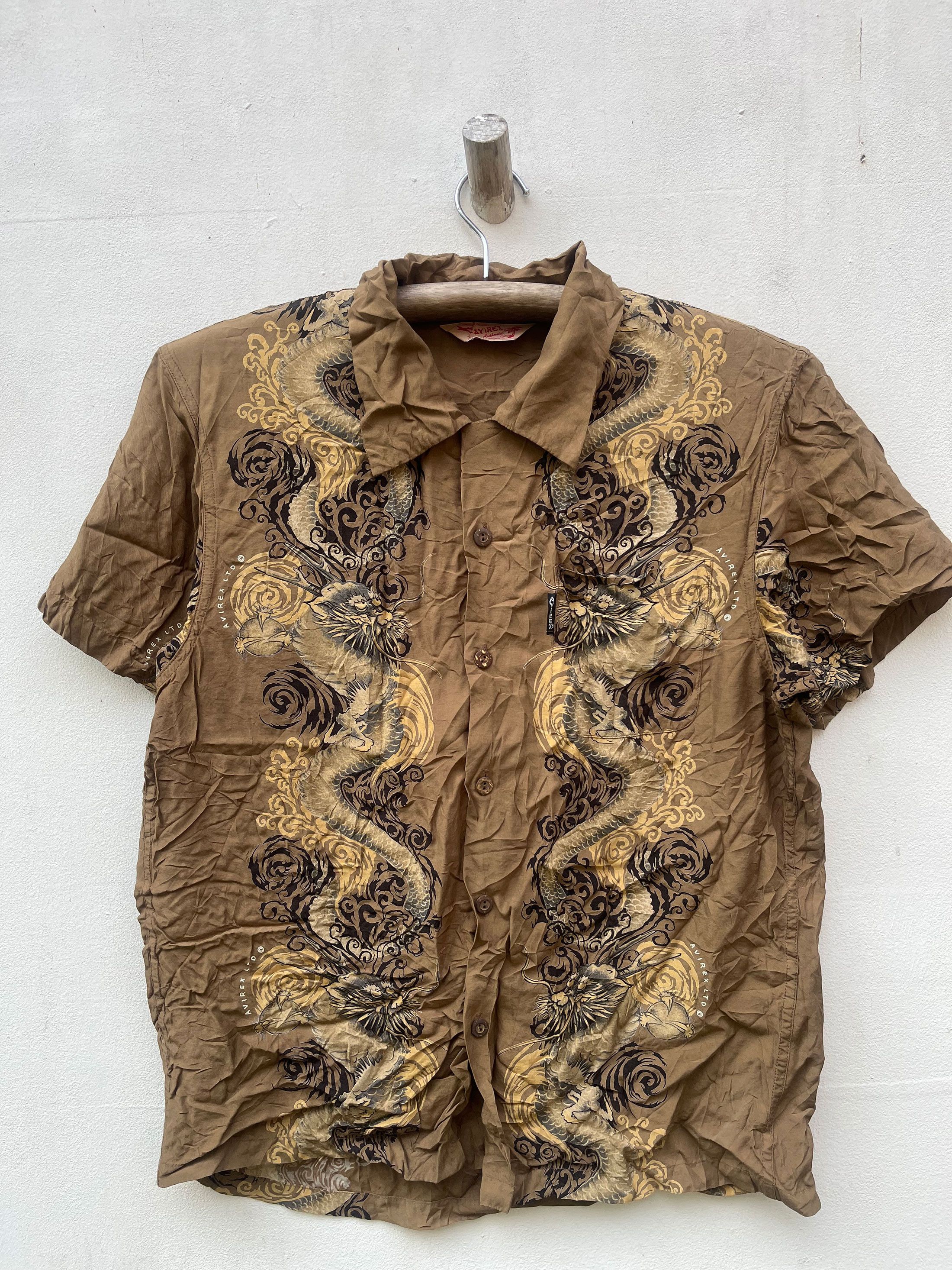 Avirex Avirex Dragon Printed Hawaiian Aloha Hawaii Military Size US M / EU 48-50 / 2 - 1 Thumbnail