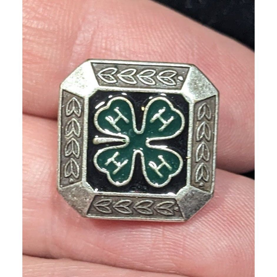 Other Vintage 4H Green And Silver Tone Clover Membership Lapel Pin Size ONE SIZE - 3 Thumbnail