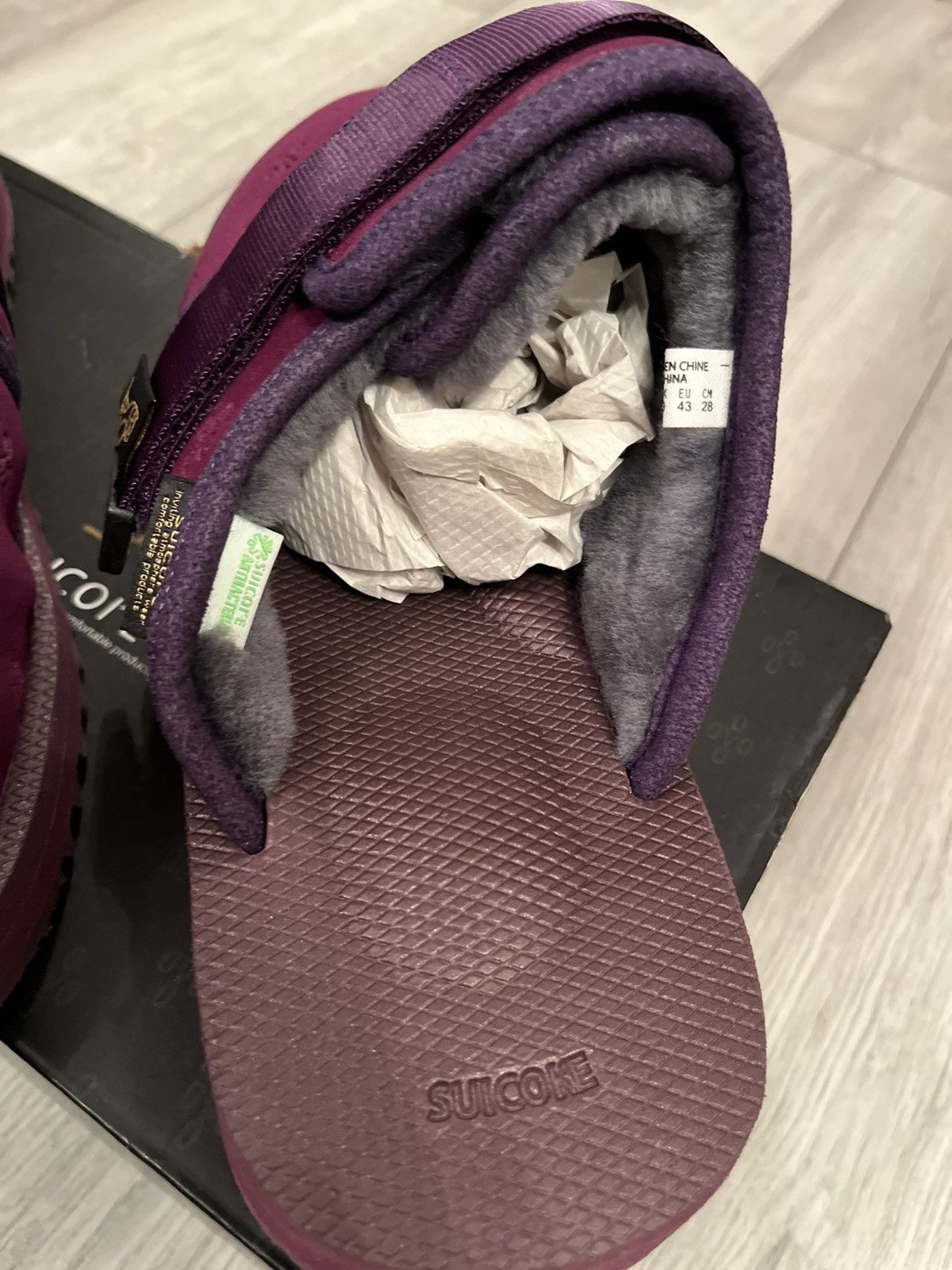 Suicoke Suicoke x OVO Zavo-MabOVO Purple Slippers - Size 9 UK Size US 10 / EU 43 - 4 Thumbnail