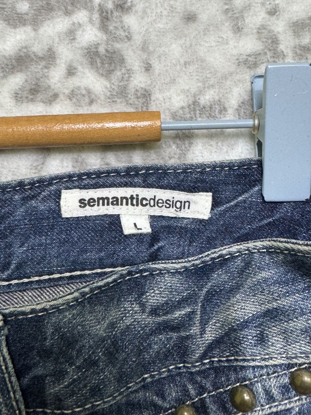 Hysteric Glamour Semantic Design Flare Y2K Punk Distressed Denim Studded Size US 32 / EU 48 - 8 Thumbnail
