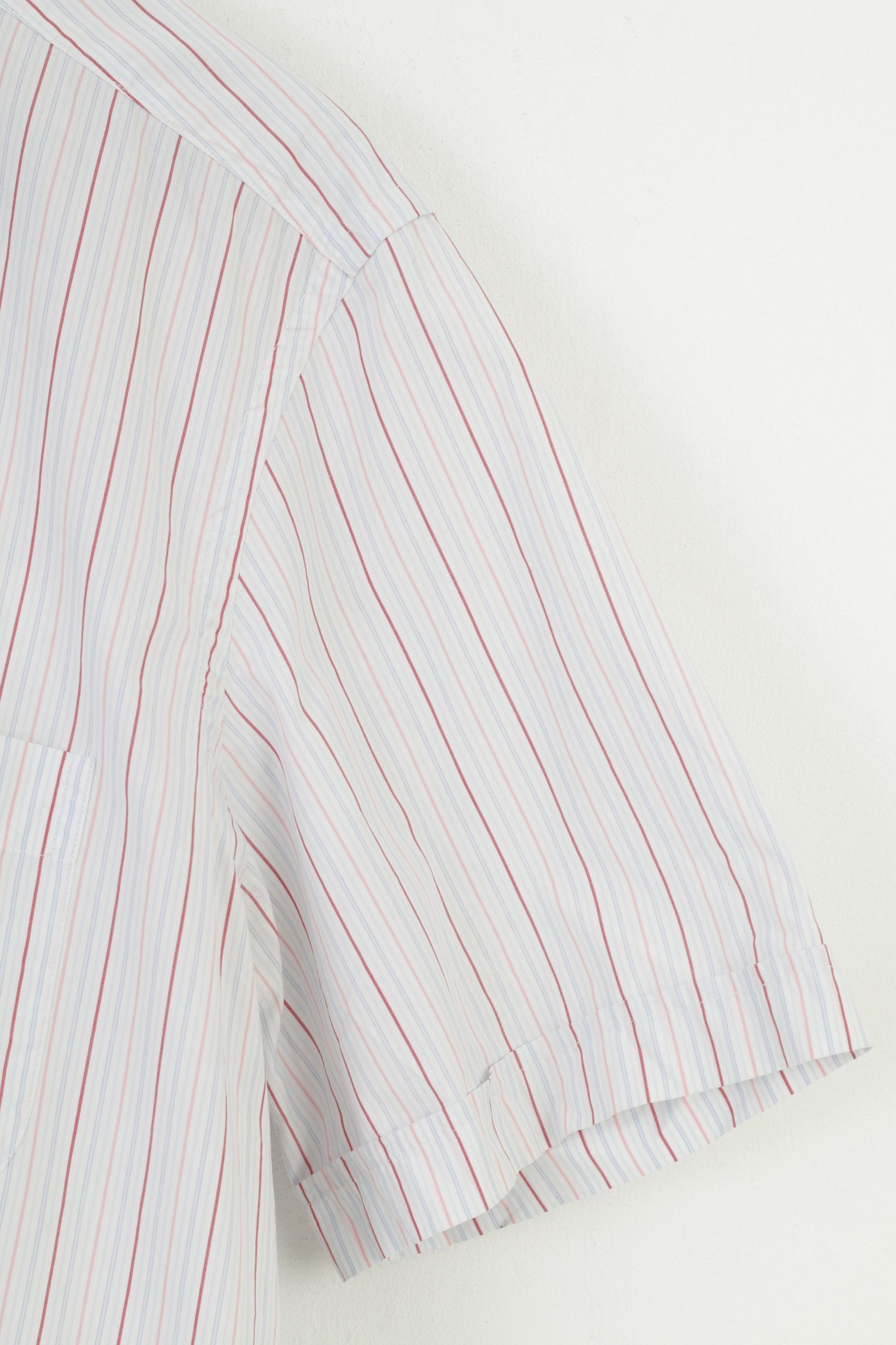 Hugo Boss × Vintage Hugo Boss Men 44 17.5 Casual Shirt Short Sleeve Cotton 4305 Size 44R - 3 Thumbnail